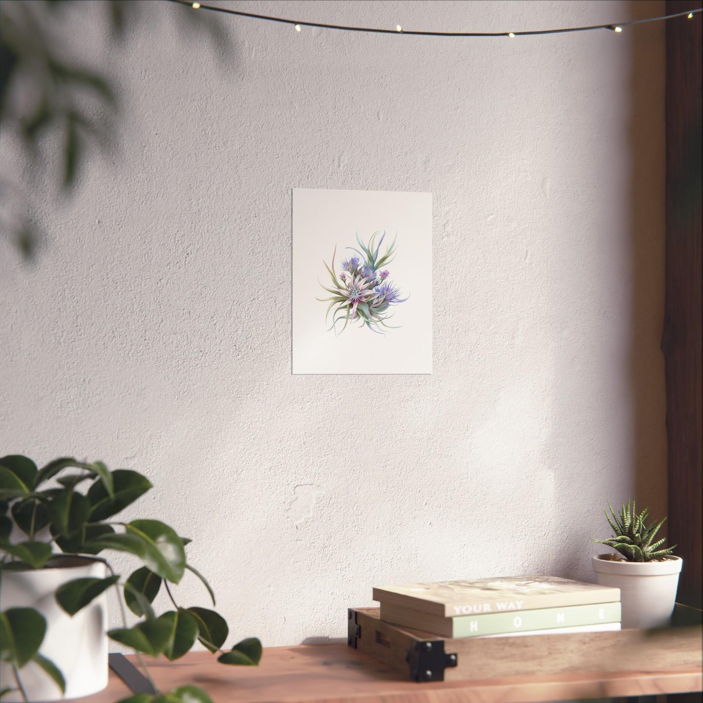 Botanical Thistle Wall Art Stylized Spiky Flower Head Print for Home Decor, Fine Art Poster, Nature-Inspired Artwork - Toddcraft