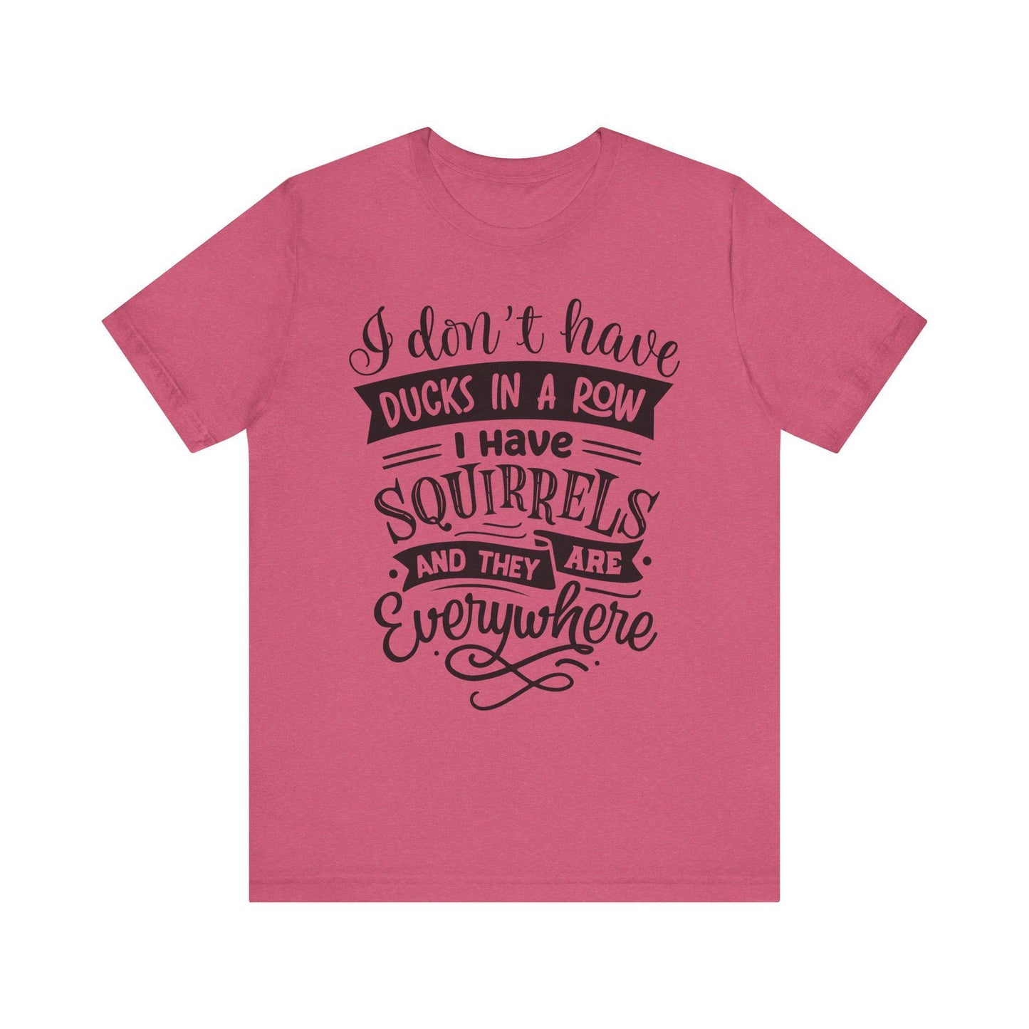 Funny Squirrels and Ducks Not in a Row Tee, Unisex Jersey Short Sleeve Shirt, Humorous Animal Lover Gift - Toddcraft