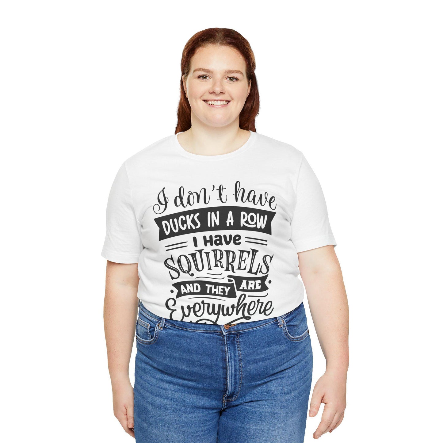 Funny Squirrels and Ducks Not in a Row Tee, Unisex Jersey Short Sleeve Shirt, Humorous Animal Lover Gift - Toddcraft