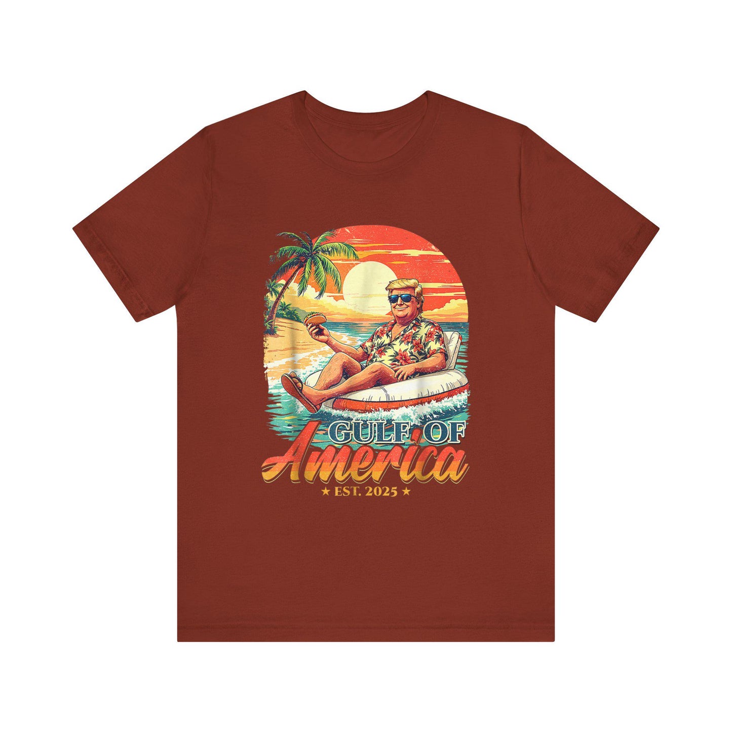 Trump 2025 Unisex Jersey Tee - Gulf of America President Short Sleeve Shirt, Political Gift - Toddcraft