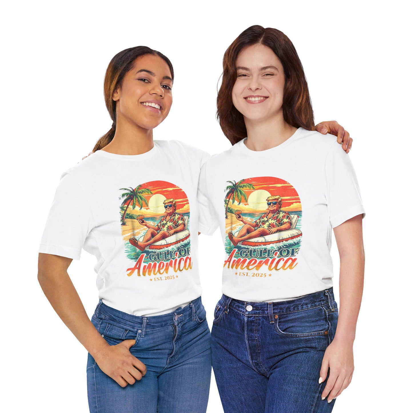 Trump 2025 Unisex Jersey Tee - Gulf of America President Short Sleeve Shirt, Political Gift - Toddcraft