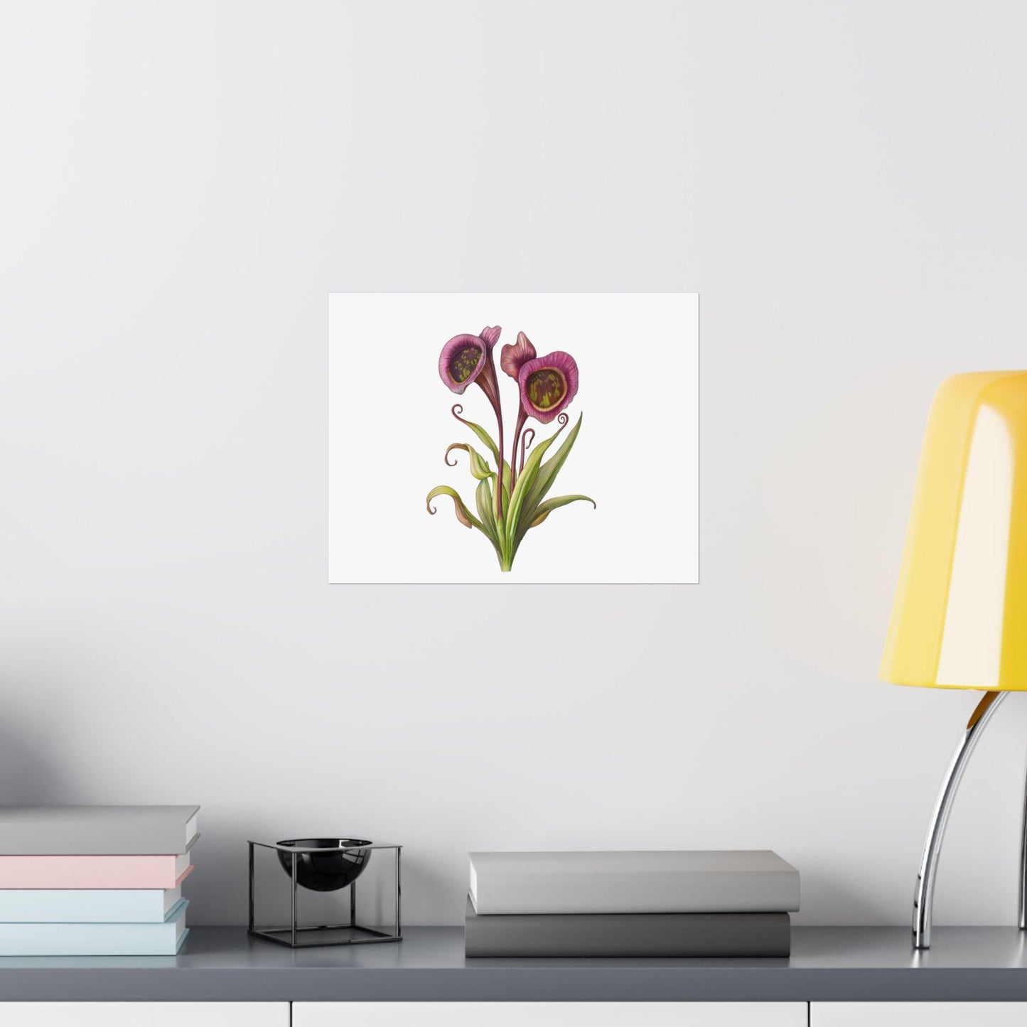 Carnivorous Pitcher Plant Botanical Print - Sarraceniaceae Nature Wall Art, Satin Poster 210gsm, Greenery Home Décor - Toddcraft