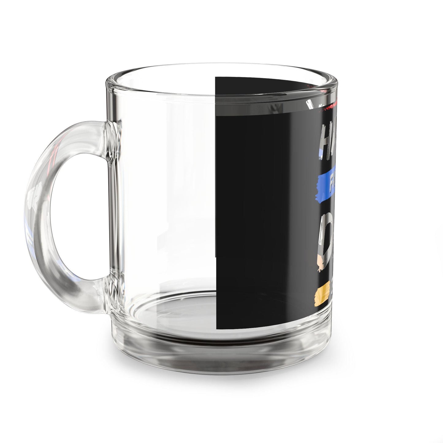 Happy Fathers Day Glass Mug 10oz Coffee & Tea Gift for Dad from Siblings or Wife, Great Fathers Day Present - Toddcraft