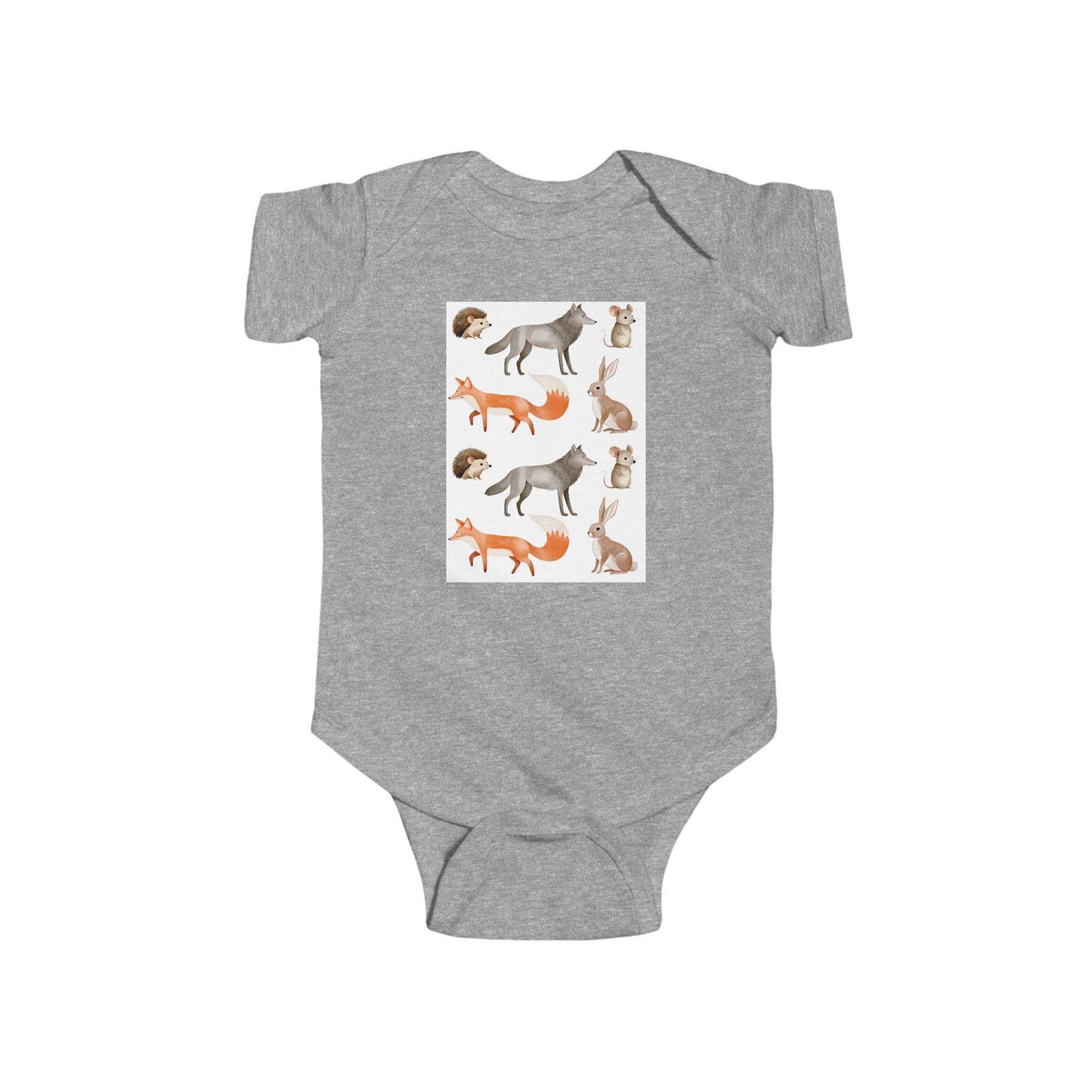 Woodland Animals Nursery Art Infant Bodysuit, Soft Fine Jersey Baby Onesie, Cute Baby Shower Gift, Unisex Baby Clothes - Toddcraft