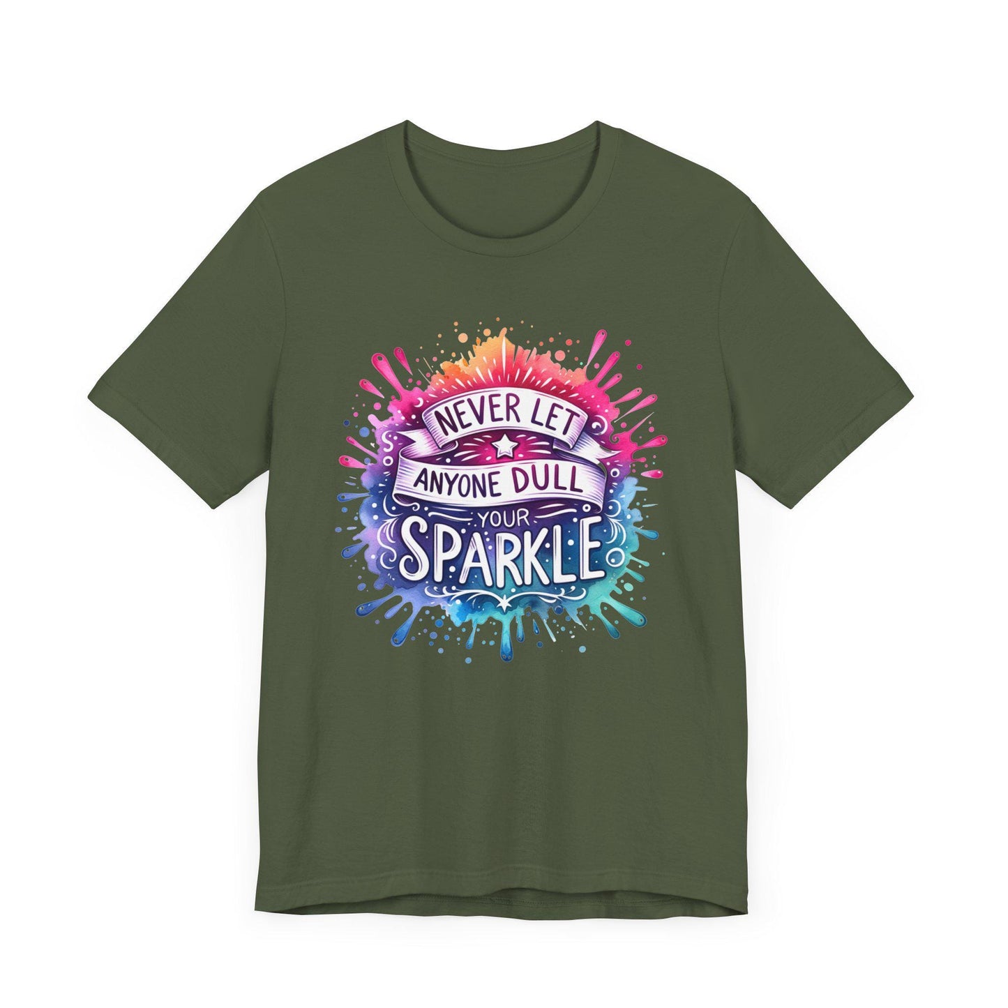 Inspirational Quote T-Shirt - Never Let Anyone Dull Your Sparkle Unisex Jersey Tee in Vibrant Colors, Uplifting Gift - Toddcraft