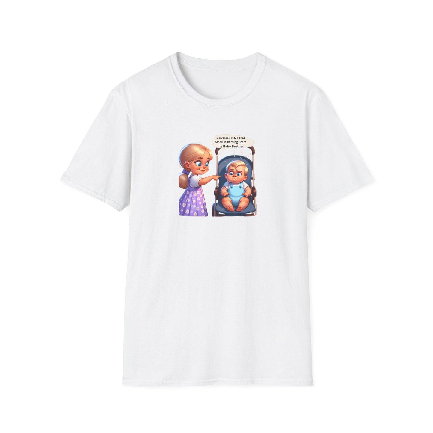 Funny Toddler Shirt Don't Look at Me That Smell Is My Baby Brother Big Sister Little Brother Gift, Baby Sibling Humor Tee - Toddcraft