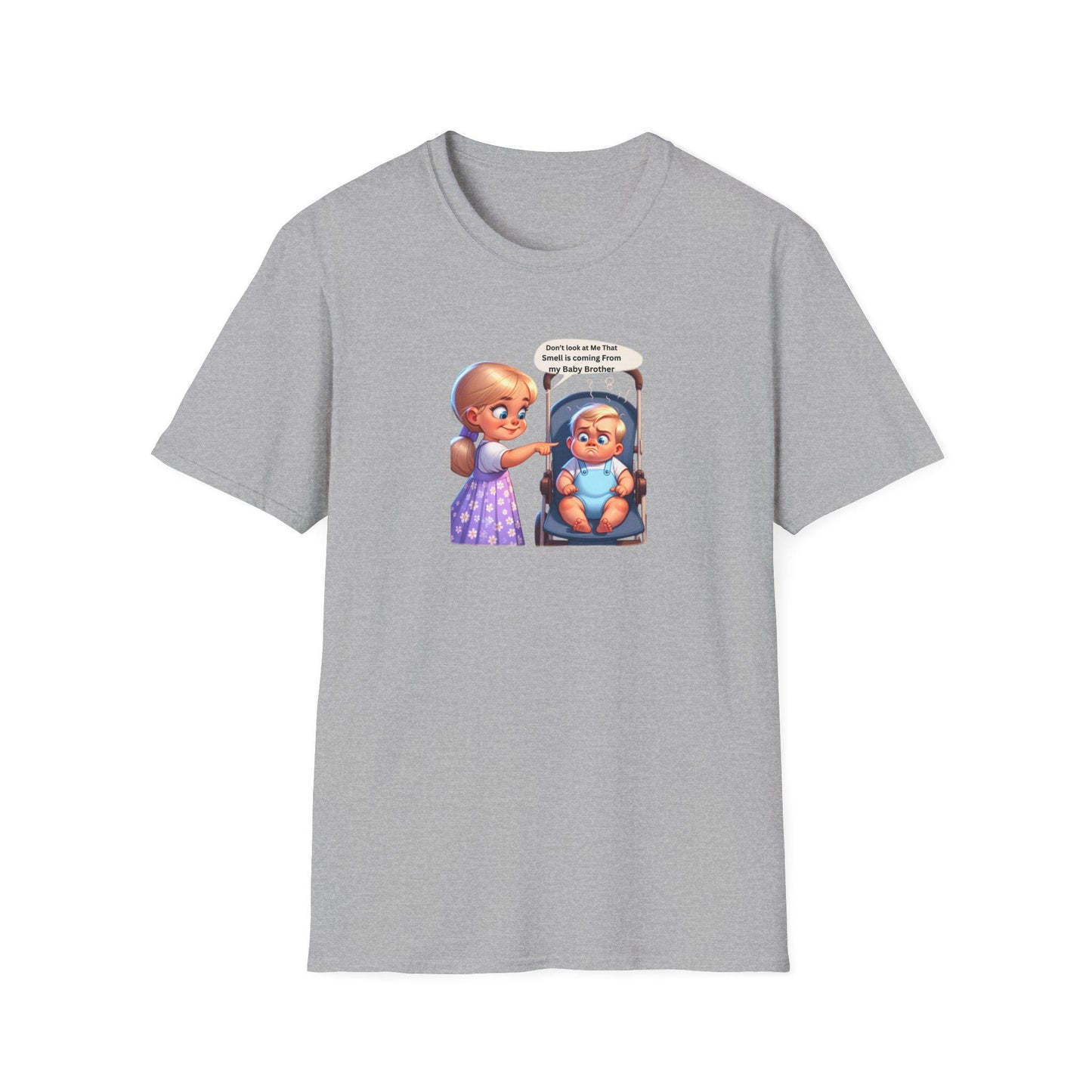 Funny Toddler Shirt Don't Look at Me That Smell Is My Baby Brother Big Sister Little Brother Gift, Baby Sibling Humor Tee - Toddcraft