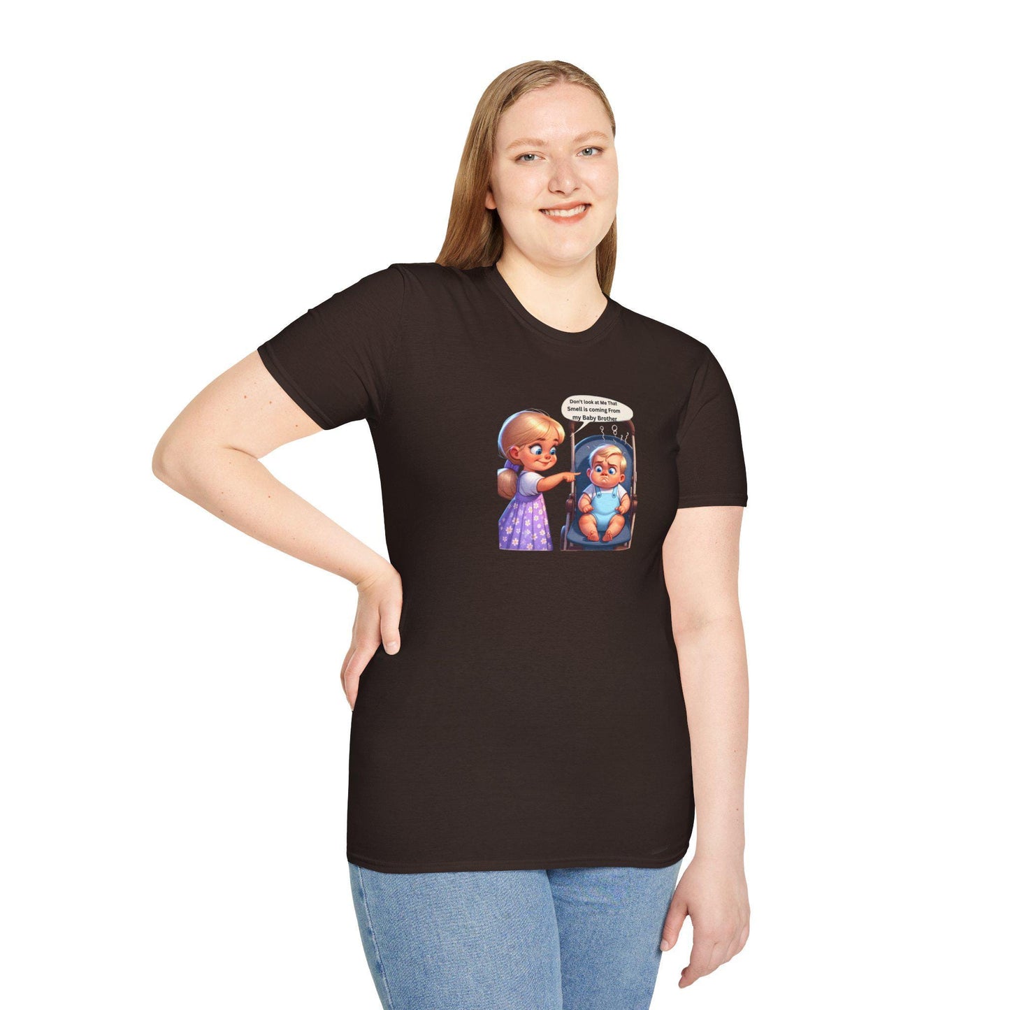 Funny Toddler Shirt Don't Look at Me That Smell Is My Baby Brother Big Sister Little Brother Gift, Baby Sibling Humor Tee - Toddcraft