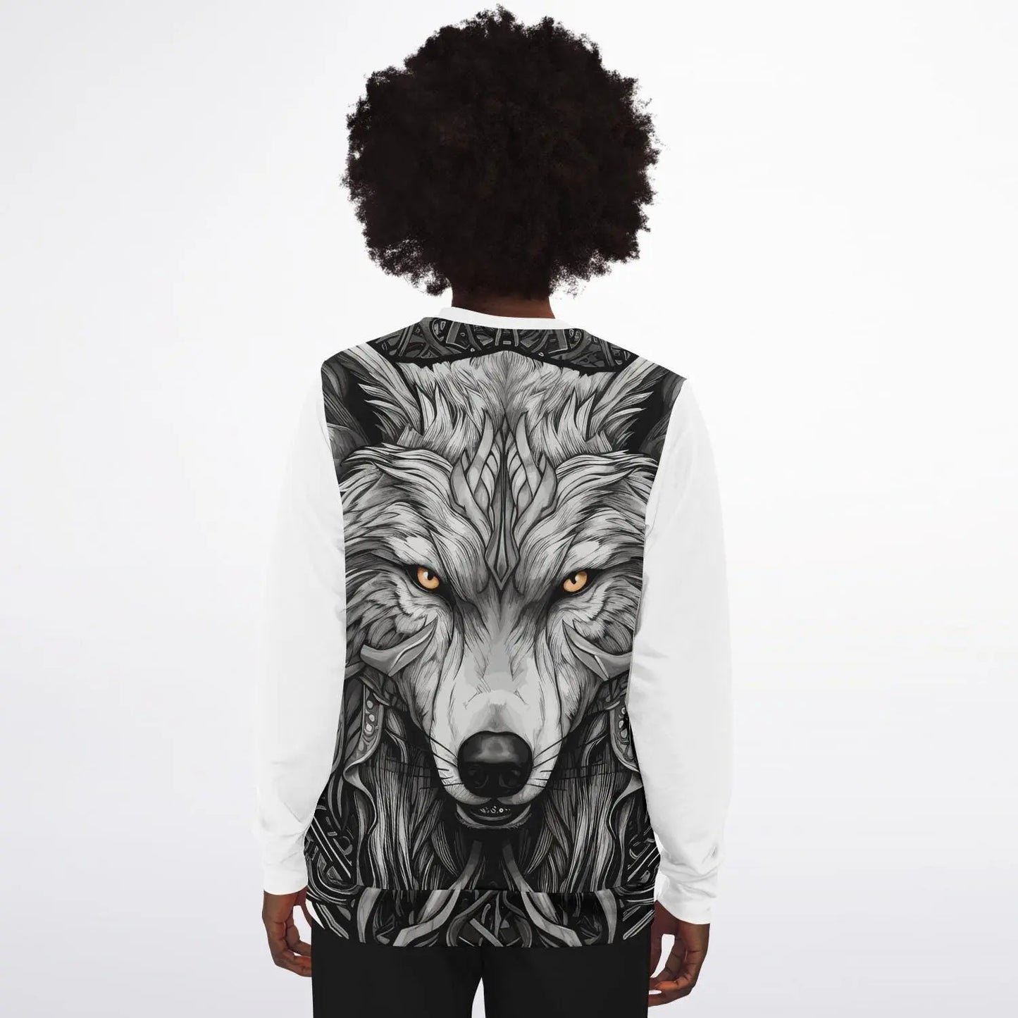 Wolf Fashion Sweatshirt AOP Stylish Wolf Print All Over Pattern Pullover, Cozy Casual Wear for Men & Women - Toddcraft