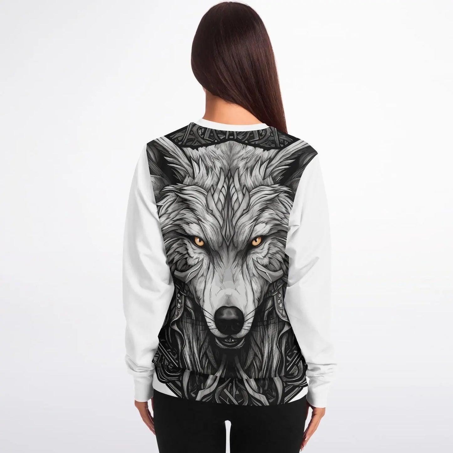 Wolf Fashion Sweatshirt AOP Stylish Wolf Print All Over Pattern Pullover, Cozy Casual Wear for Men & Women - Toddcraft