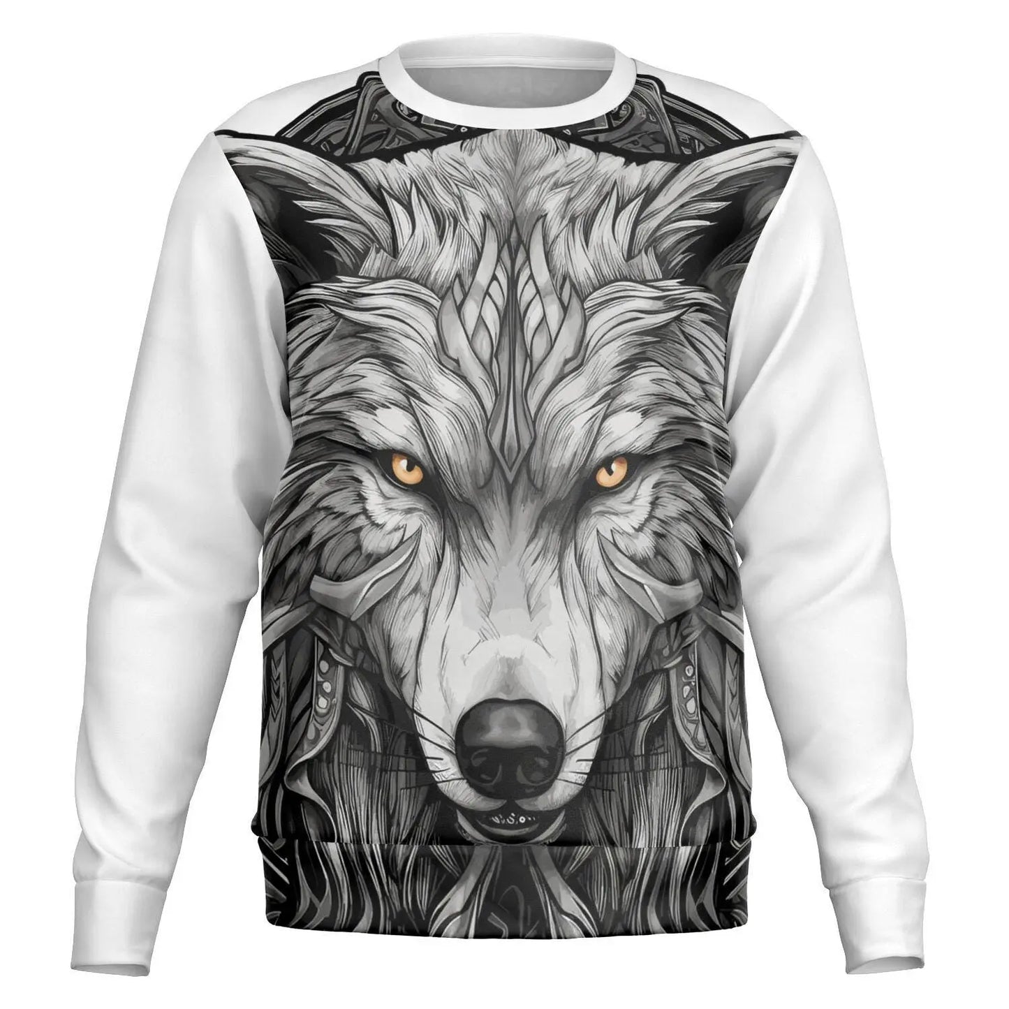 Wolf Fashion Sweatshirt AOP Stylish Wolf Print All Over Pattern Pullover, Cozy Casual Wear for Men & Women - Toddcraft