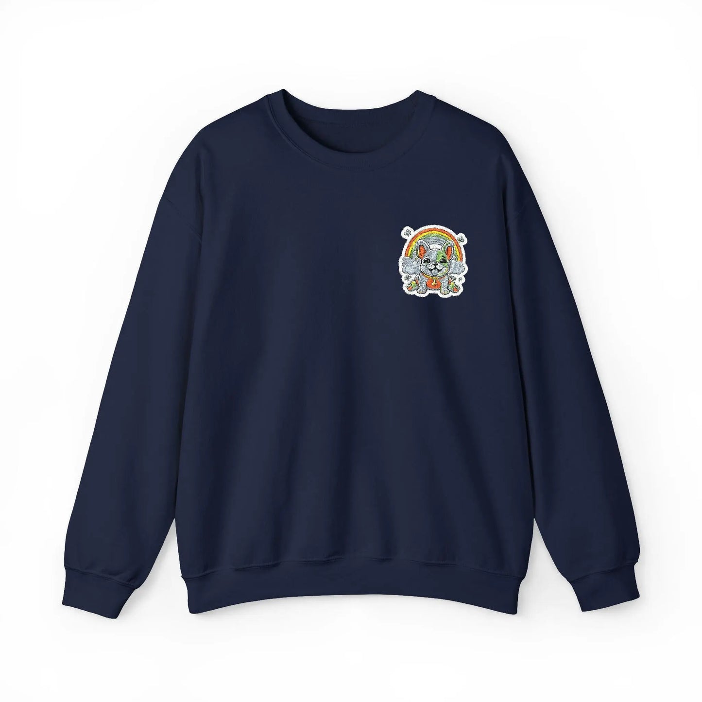 cute colorful puppy rainbow of colors Unisex Heavy Blend Crewneck Sweatshirt - Toddcraft