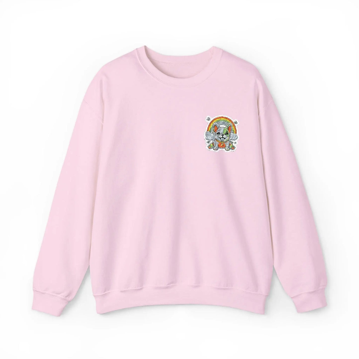 cute colorful puppy rainbow of colors Unisex Heavy Blend Crewneck Sweatshirt - Toddcraft