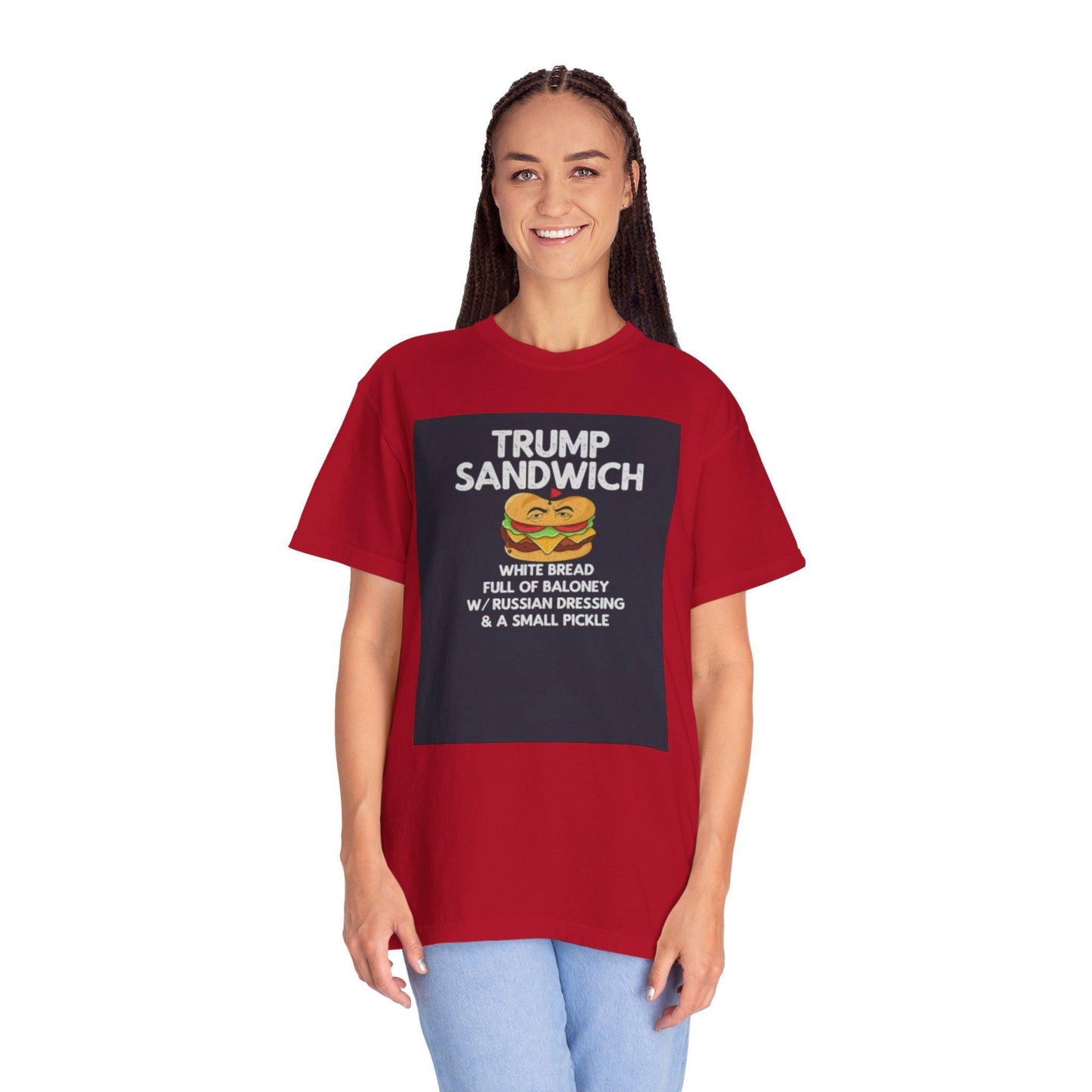 Trump Sandwich Unisex Garment-Dyed T-Shirt - Graphic Political Tee, Vintage Style, Casual Comfortable Fit, Cool Gift Idea - Toddcraft