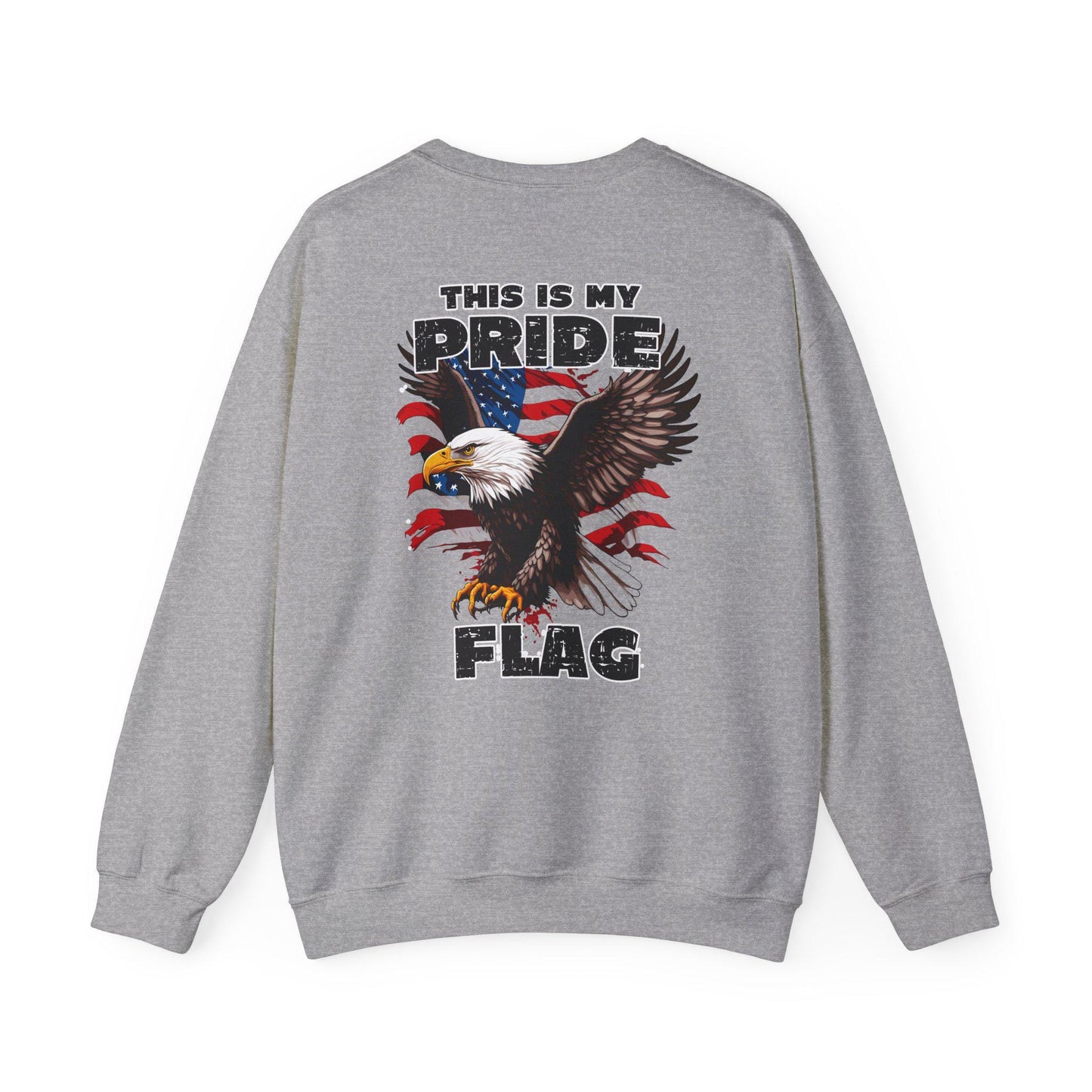 USA Pride Flag Sweatshirt Patriotic 4th of July Crewneck Red White Blue Independence Day Stars Unisex Heavy Blend