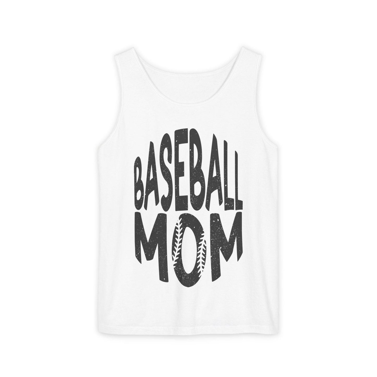 Baseball Mom Unisex Garment-Dyed Tank Top Game Day Sports Mom Shirt, Cute Athletic Summer Tee, Soft Vintage Baseball Fan Gift - Toddcraft