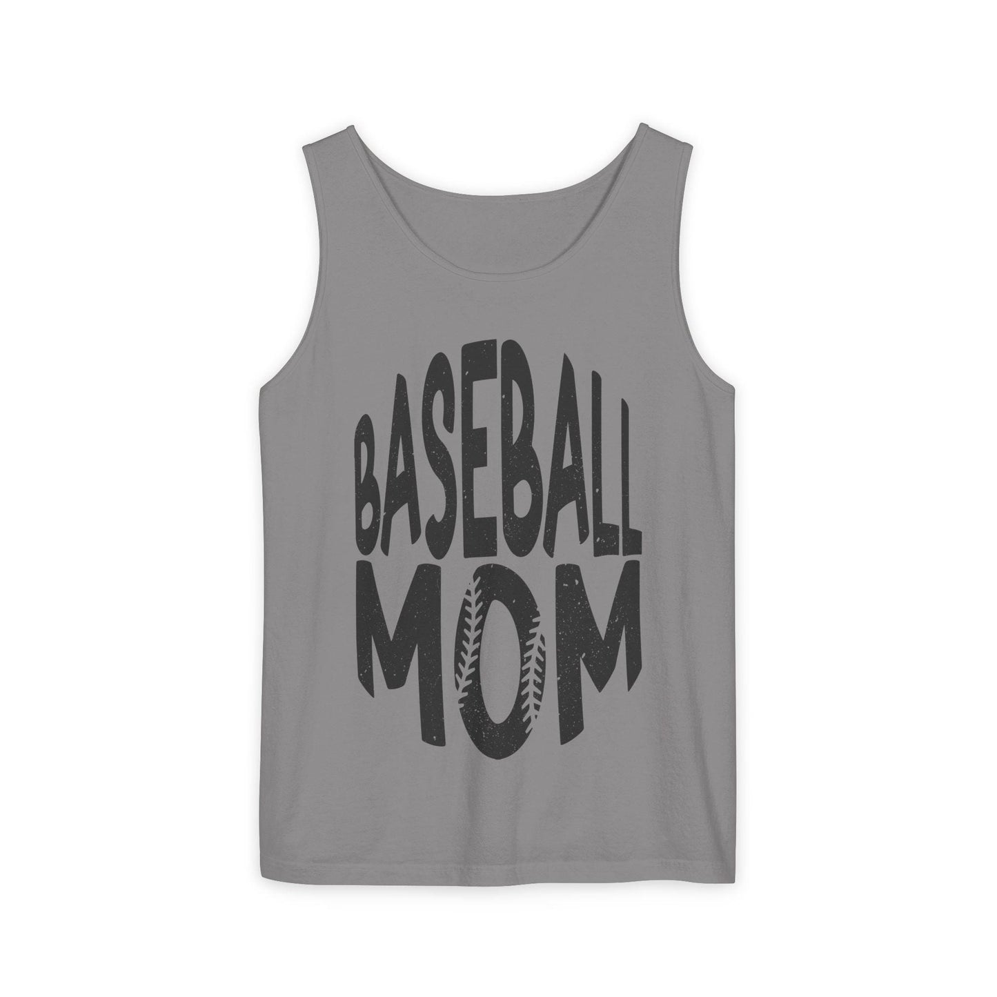 Baseball Mom Unisex Garment-Dyed Tank Top Game Day Sports Mom Shirt, Cute Athletic Summer Tee, Soft Vintage Baseball Fan Gift - Toddcraft