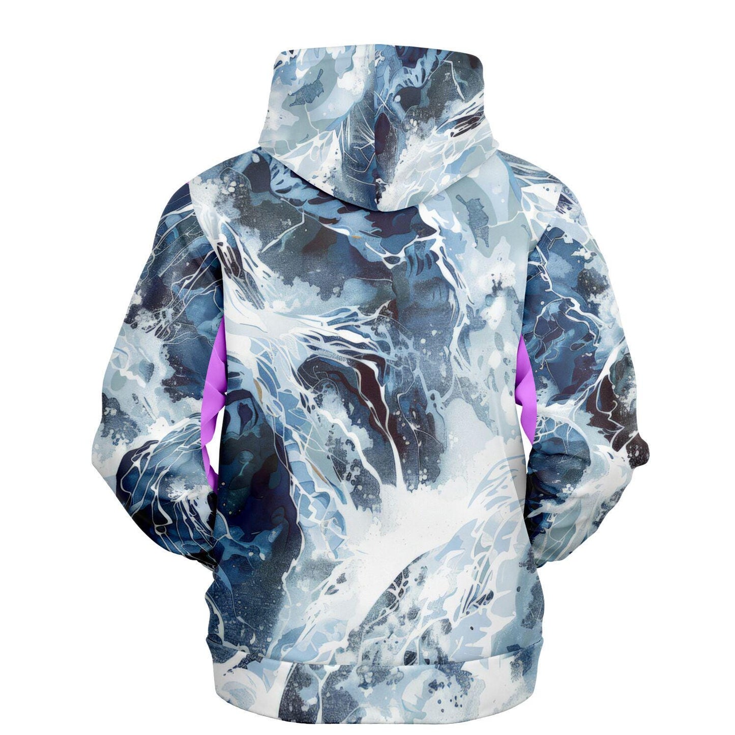 Ocean Waves Athletic Hoodie AOP - Lightweight All-Over Print Sweatshirt for Running & Gym - Toddcraft