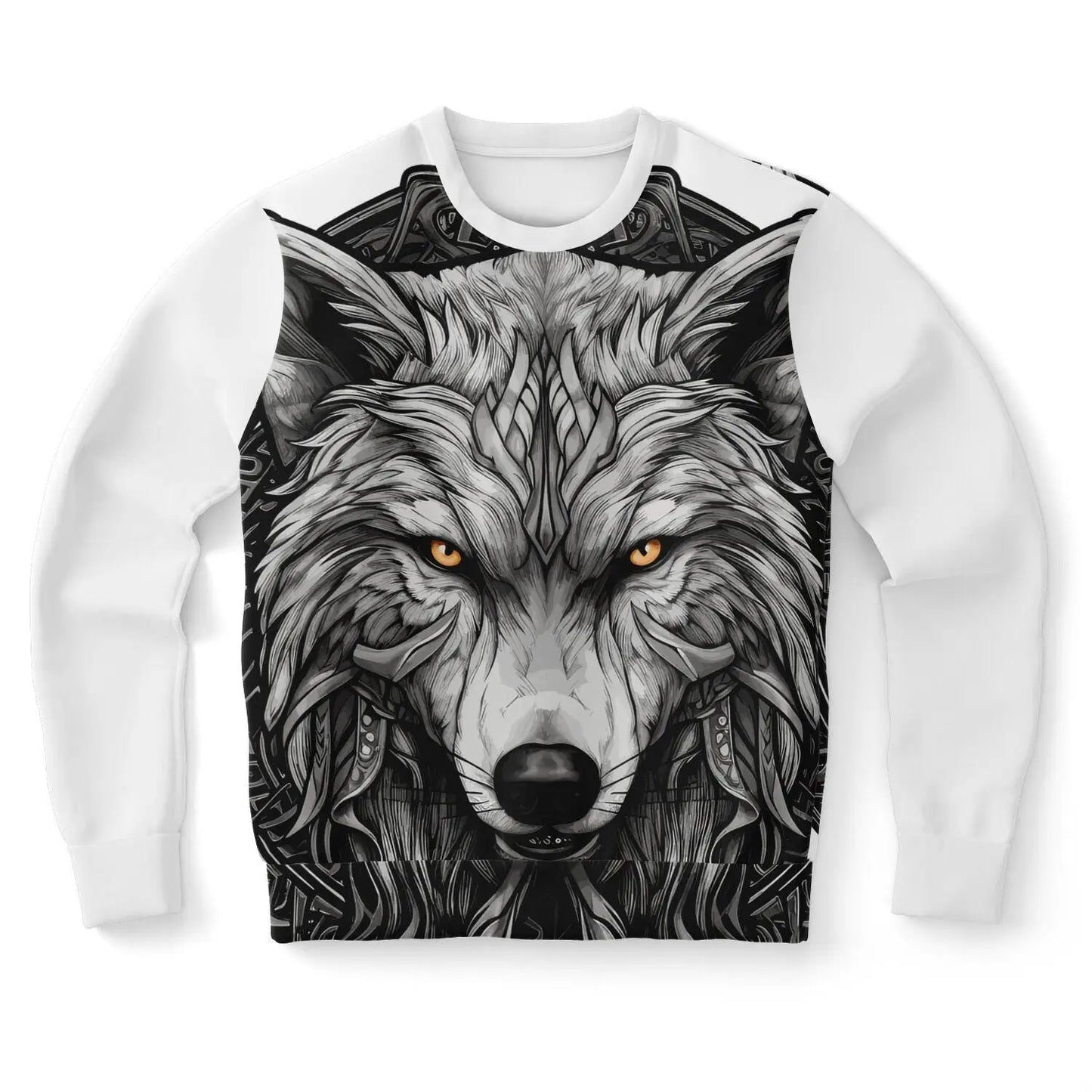 Wolf Fashion Sweatshirt AOP Stylish Wolf Print All Over Pattern Pullover, Cozy Casual Wear for Men & Women - Toddcraft