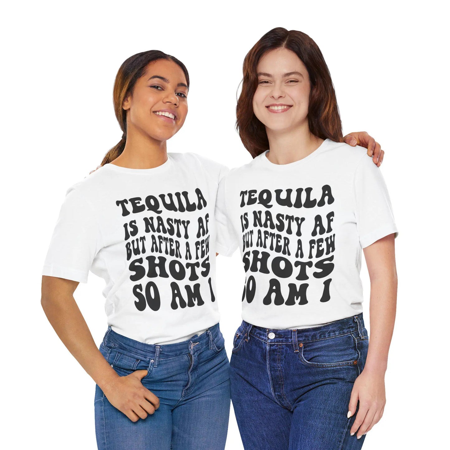 Tequila T-Shirt Unisex Funny Drinking Tee "Nasty AF, A Few Shots So Am I" Party Animal Jersey Short Sleeve Gift - Toddcraft