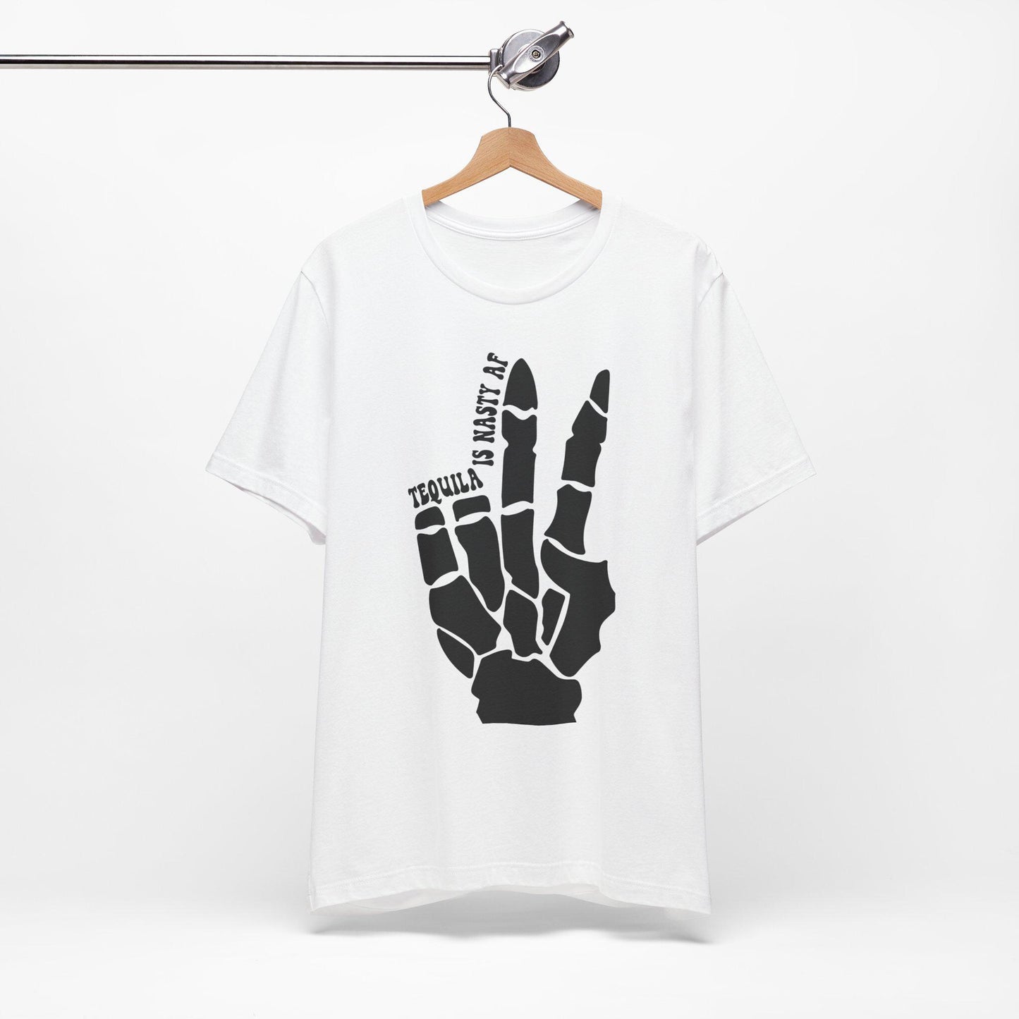 Tequila Skeleton T-Shirt Unisex Funny Drinking Tee Real AF Short Sleeve Jersey Shirt - Toddcraft