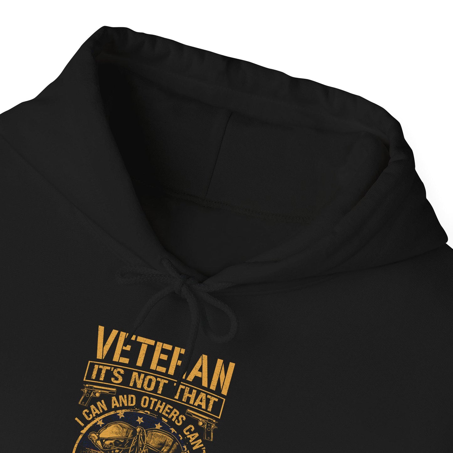 Veteran Hoodie Patriotic Unisex Garment-Dyed Hoodie Military Gift for Dad Grandpa Son Daughter It's Not That I Couldn't hoodie - Toddcraft
