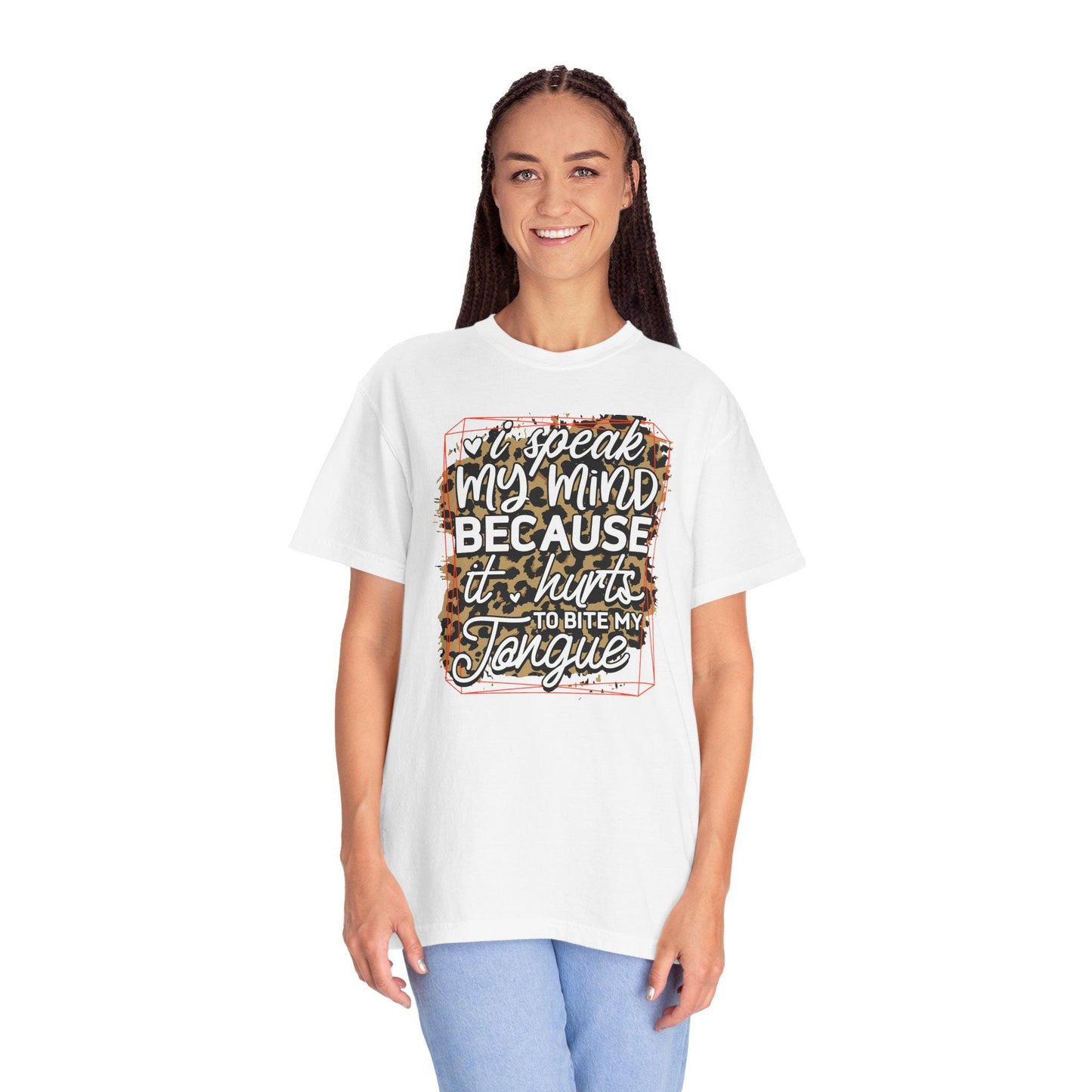 Sassy Unisex Garment-Dyed T-Shirt, I Speak My Mind Graphic Tee, Bold Statement Shirt for Men & Women - Toddcraft