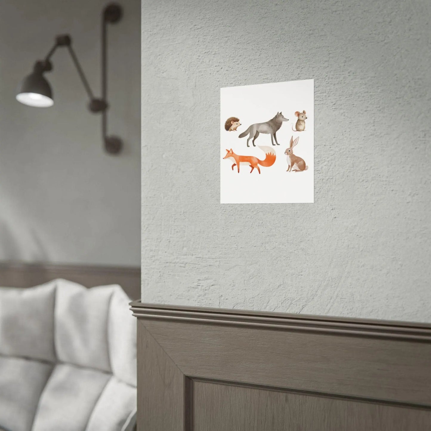 Woodland Rolled Posters Forest Animals Decor | Dorm Room Gift, First Apartment & Housewarming Present for Animal Lovers - Toddcraft