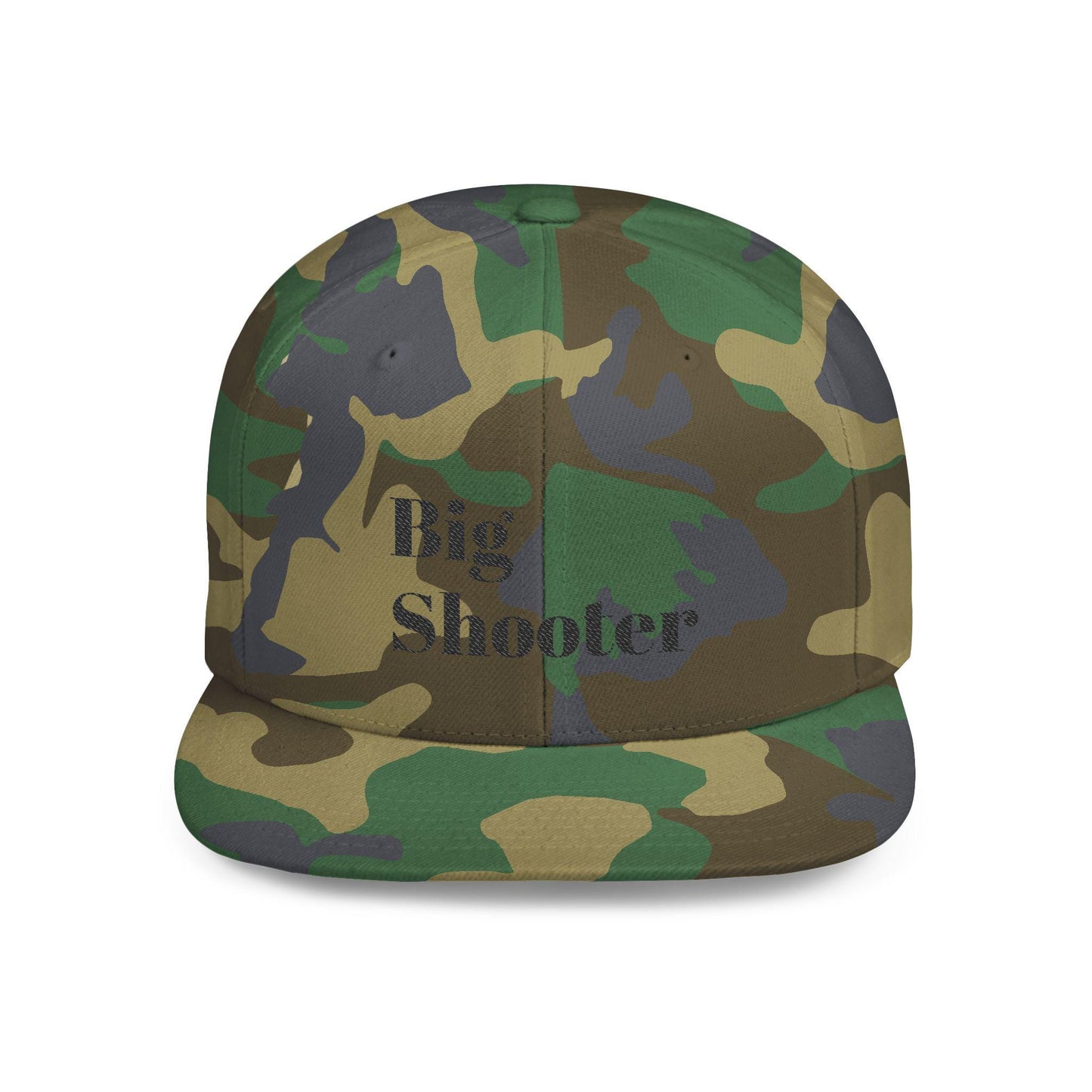 Flat Bill Snapback Hat Big Shooter Adjustable Baseball Cap Streetwear Casual Hat Men Women