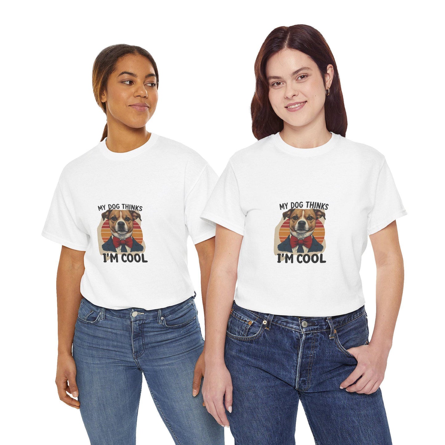 My Dog Thinks I'm Cool Shirt, Dog Lover Shirt, Dog Owner Shirts, Pet Lover Tee, Pet Lover Gifts, Dog Person Shirt, Dog Mom Gift, Mom Tee