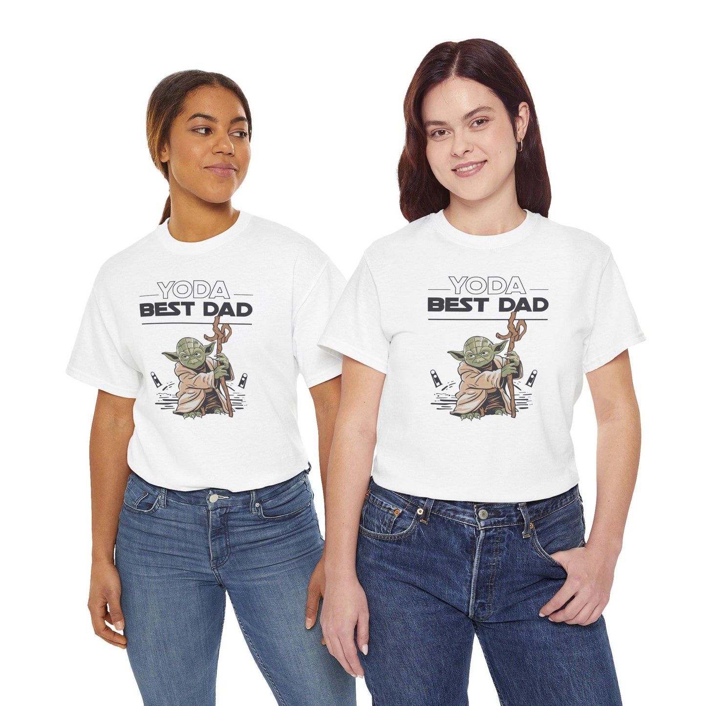 Yoda Best Dad T-Shirt - Unisex Heavy Cotton Tee for Fathers Day, Birthday & Christmas Gifts for Dads