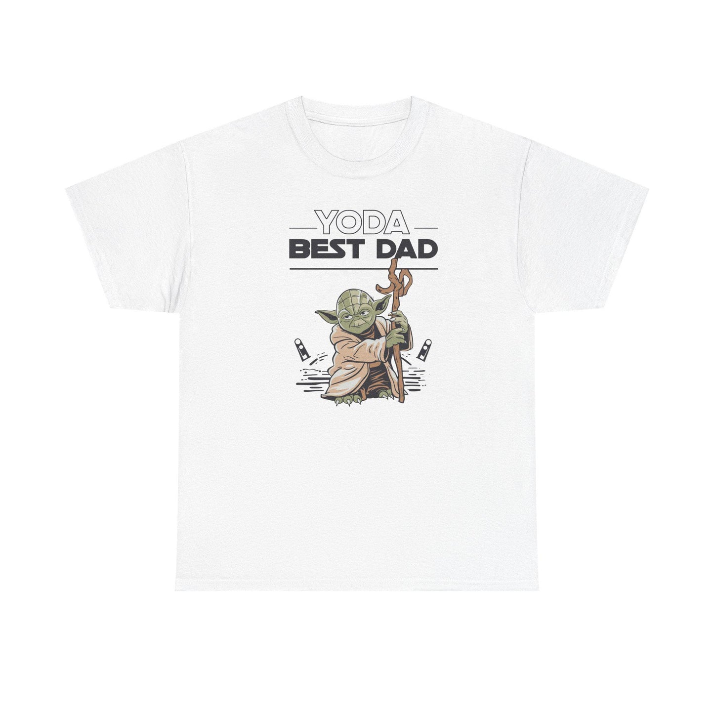 Yoda Best Dad T-Shirt - Unisex Heavy Cotton Tee for Fathers Day, Birthday & Christmas Gifts for Dads