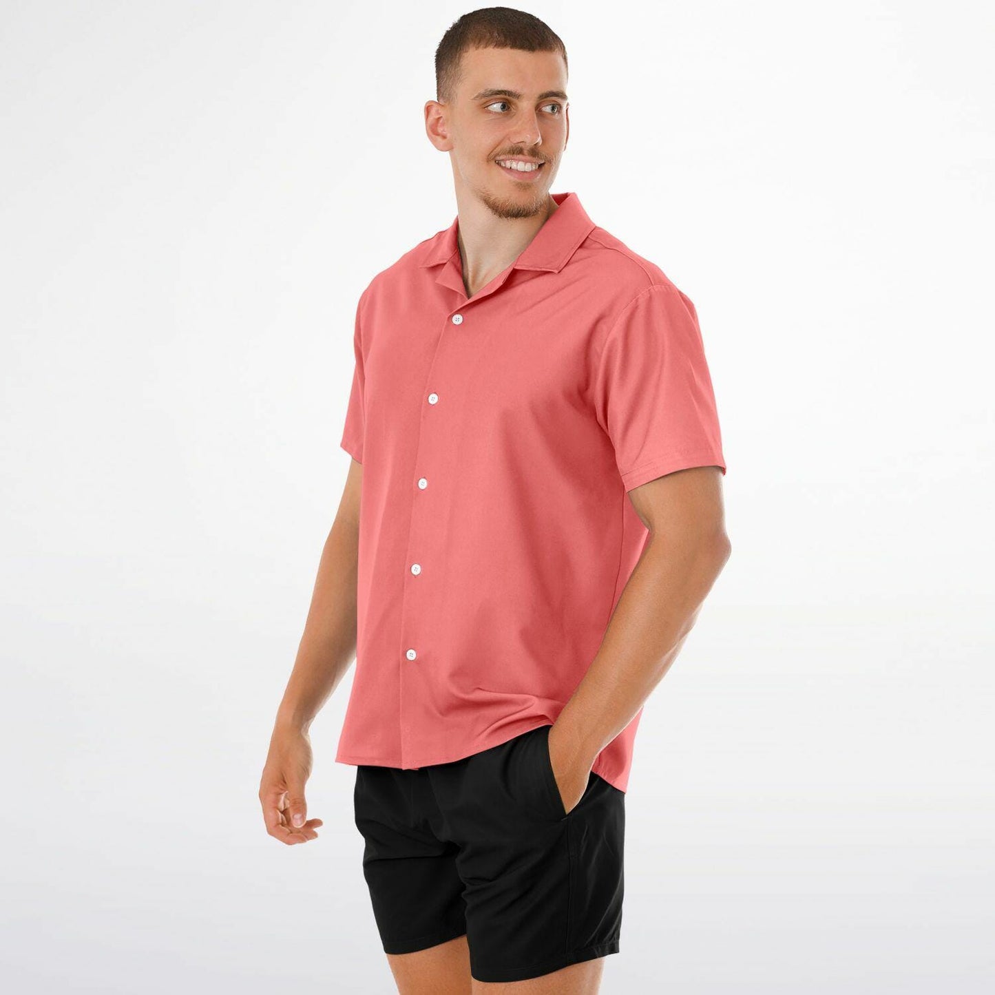 Men's Spread Collar Short Sleeve Button-Down Shirt AOP Tropical Print Casual Summer Shirt Lightweight Breathable Style - Toddcraft