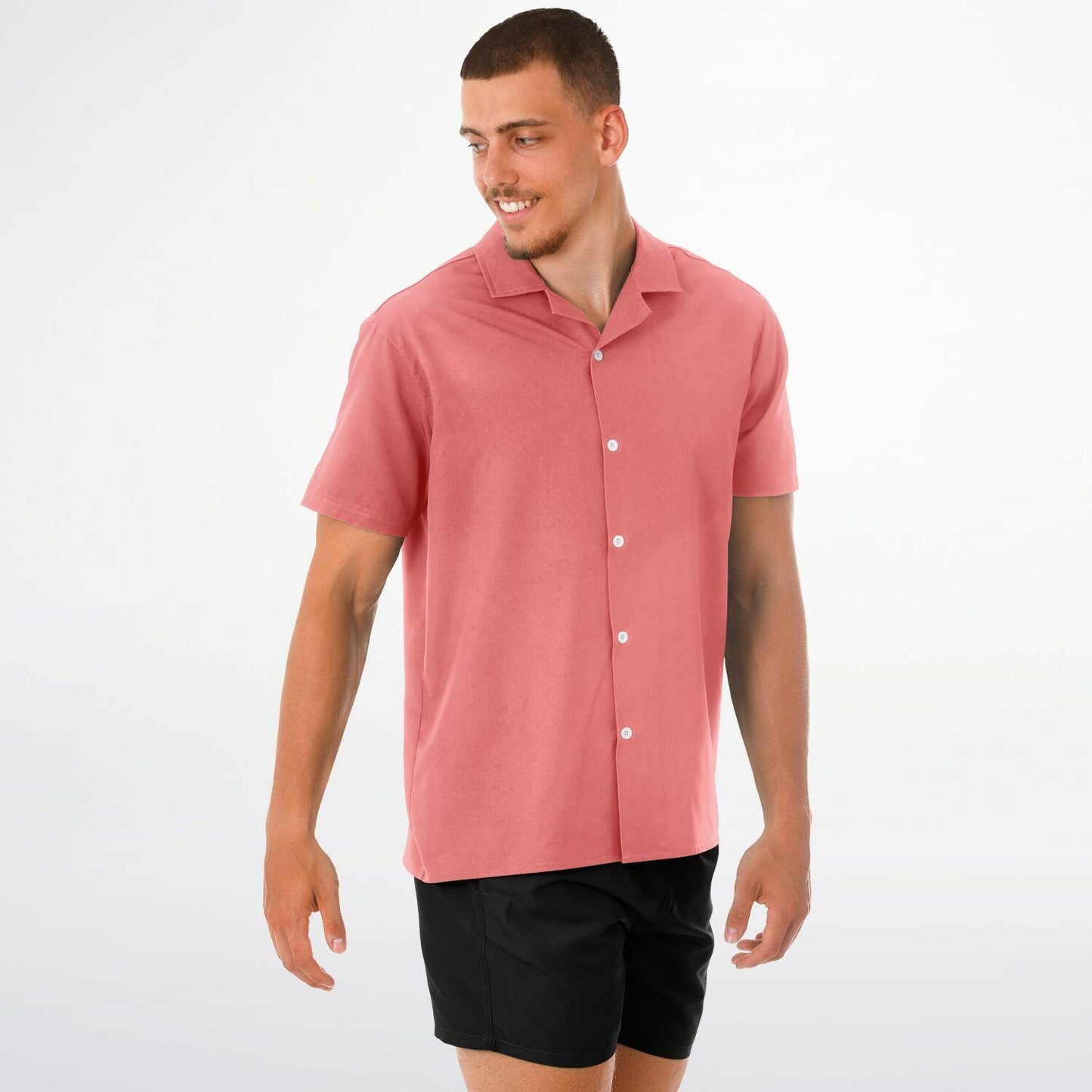 Men's Spread Collar Short Sleeve Button-Down Shirt AOP Tropical Print Casual Summer Shirt Lightweight Breathable Style - Toddcraft