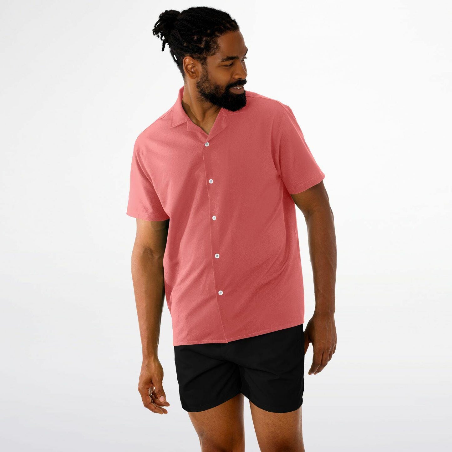 Men's Spread Collar Short Sleeve Button-Down Shirt AOP Tropical Print Casual Summer Shirt Lightweight Breathable Style - Toddcraft