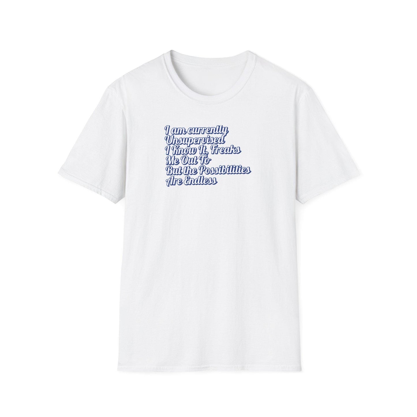 Men's Funny "I Am Currently Unsupervised" T-Shirt Hilarious Gift for Him, Birthday Shirt, Unisex Softstyle Tee - Toddcraft