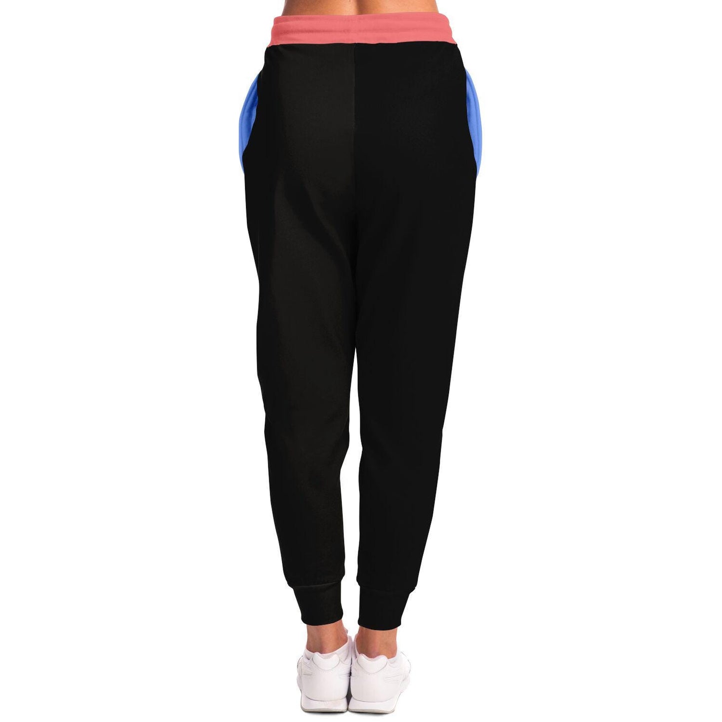 Black Artistic Joggers Sweatpants, Vibrant All-Over Print, Unique Comfortable Casual Pants for Men & Women - Toddcraft