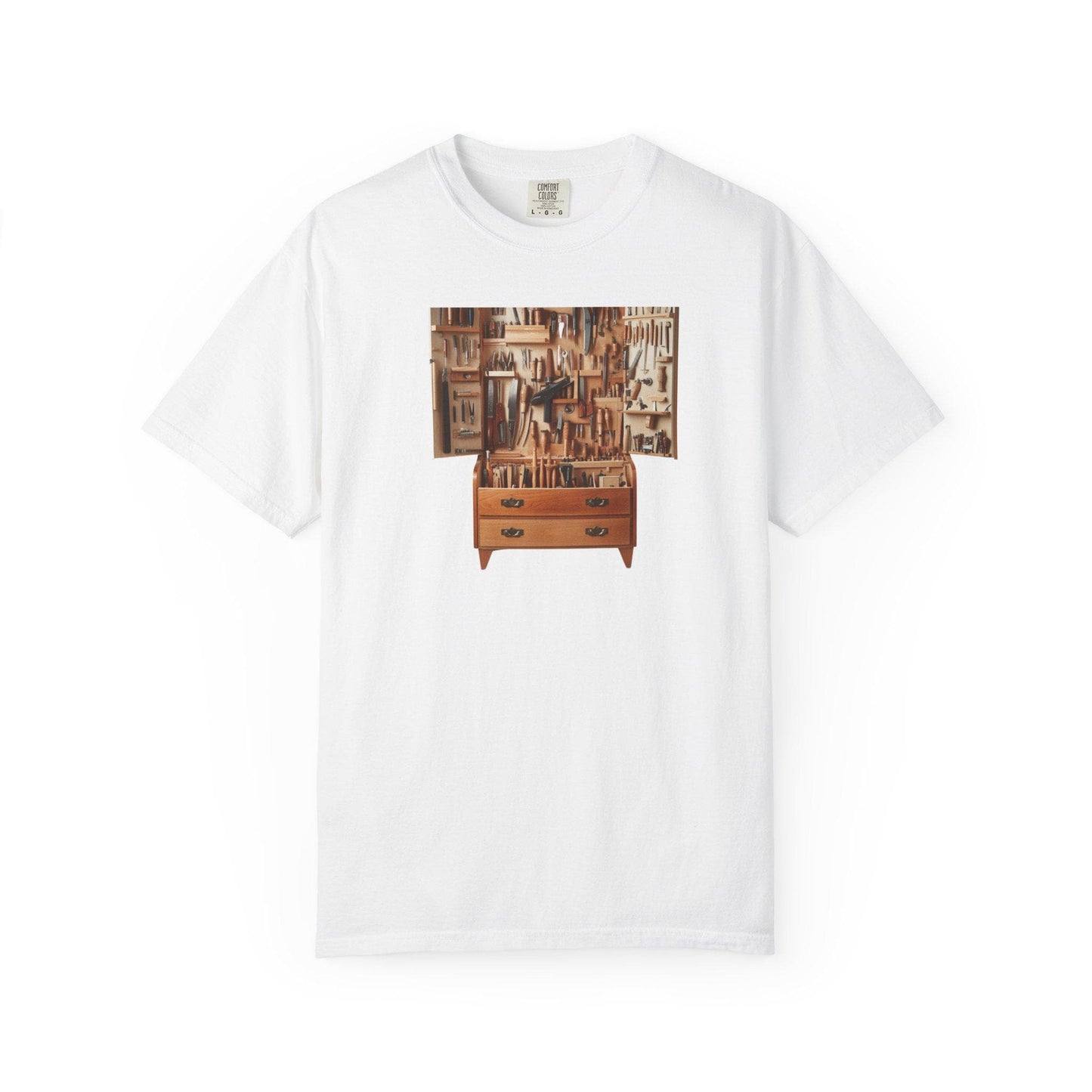 Tool Chest Carpenter T-Shirt Unisex Garment-Dyed Shirt Great Gift for Woodworkers Grandpa Father Son Remodel Expert - Toddcraft