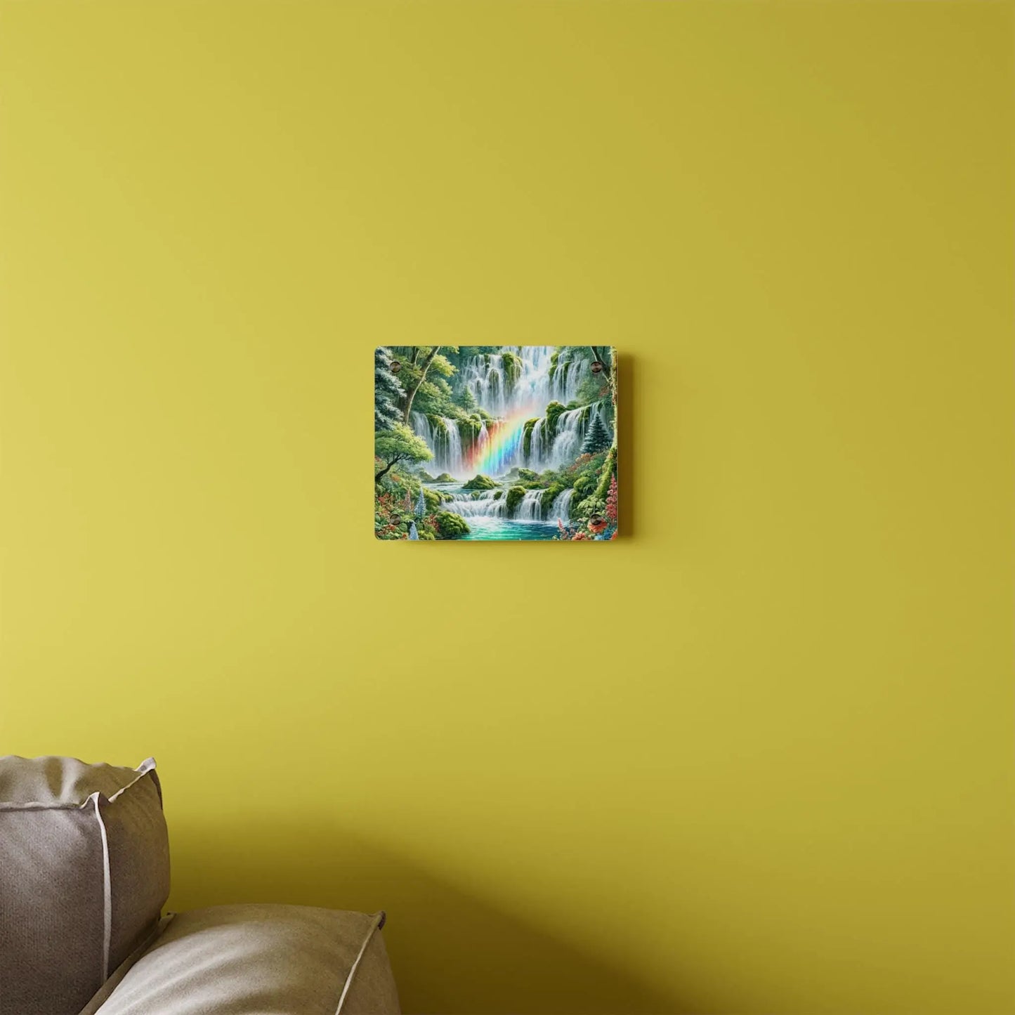 Serene Waterfall Painting Peaceful Landscape Acrylic Wall Art Panels for Tranquil Home Decor - Toddcraft