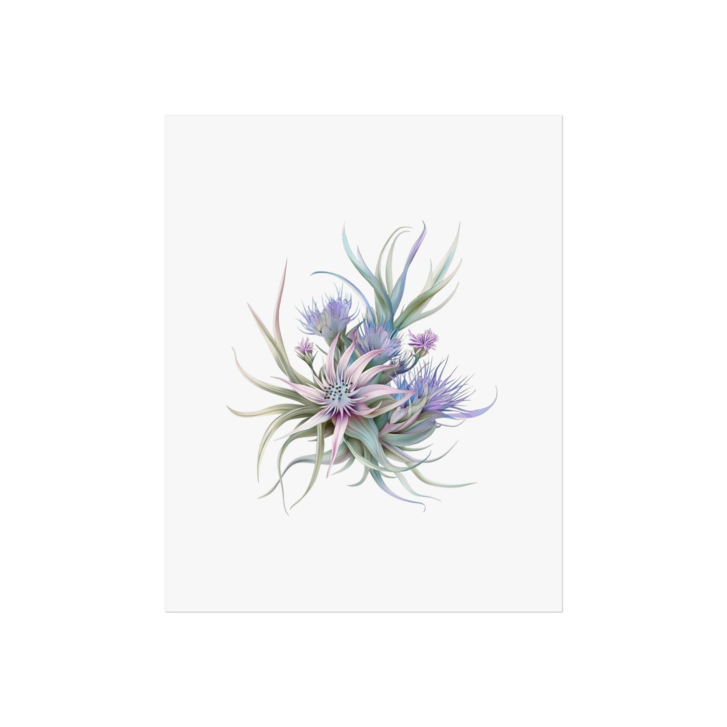 Botanical Thistle Wall Art Stylized Spiky Flower Head Print for Home Decor, Fine Art Poster, Nature-Inspired Artwork - Toddcraft