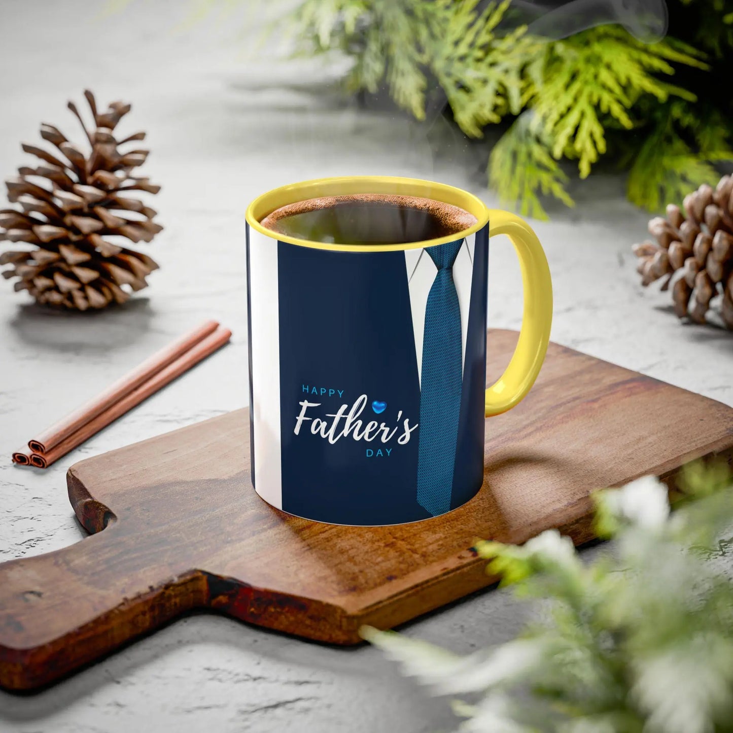 Happy Father's Day Mug - Perfect Gift for Dad, Step Dad, or Grandpa - Great Birthday Present for Couples Colorful Mugs (11oz, 15oz) - Toddcraft