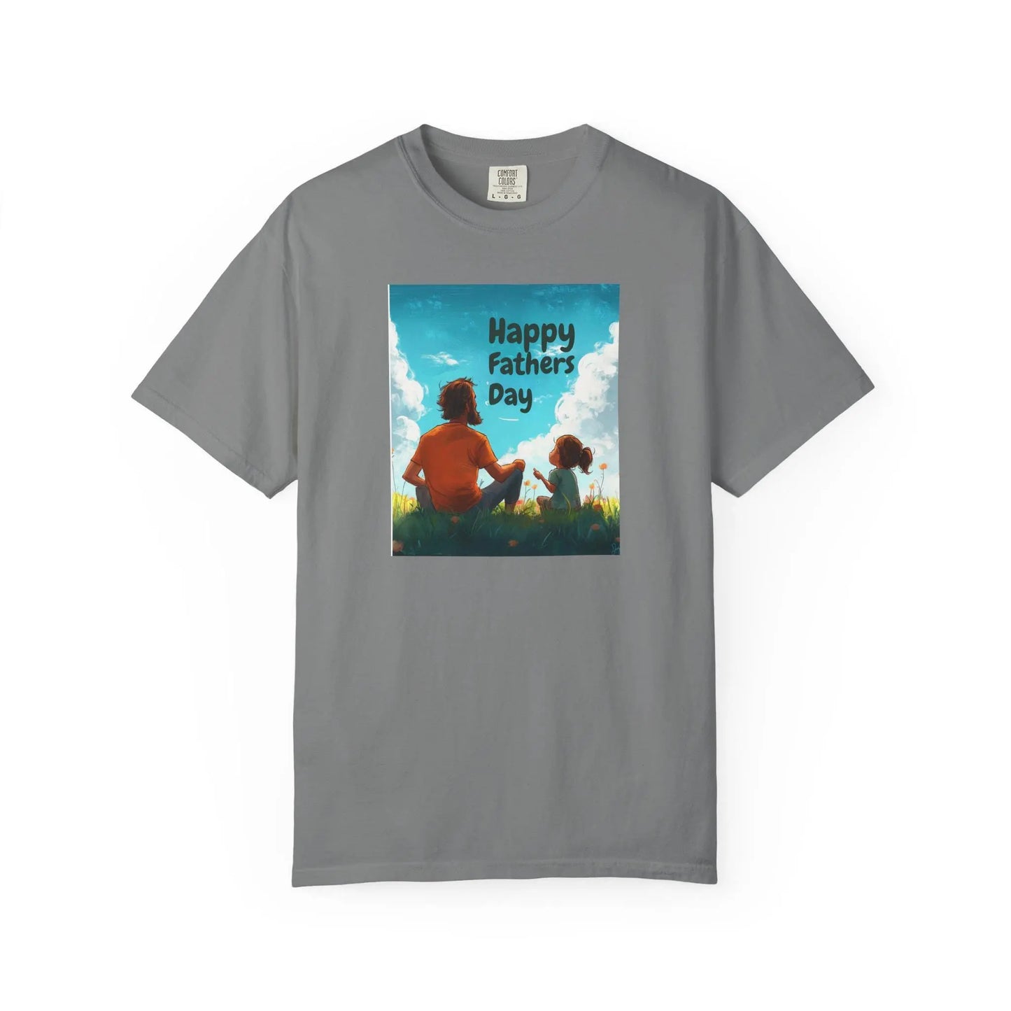 Happy Fathers Day Unisex Garment-Dyed T-Shirt - Gift for Grandpa, Dad, Step Dad & Couples Father's Day Tee - Toddcraft