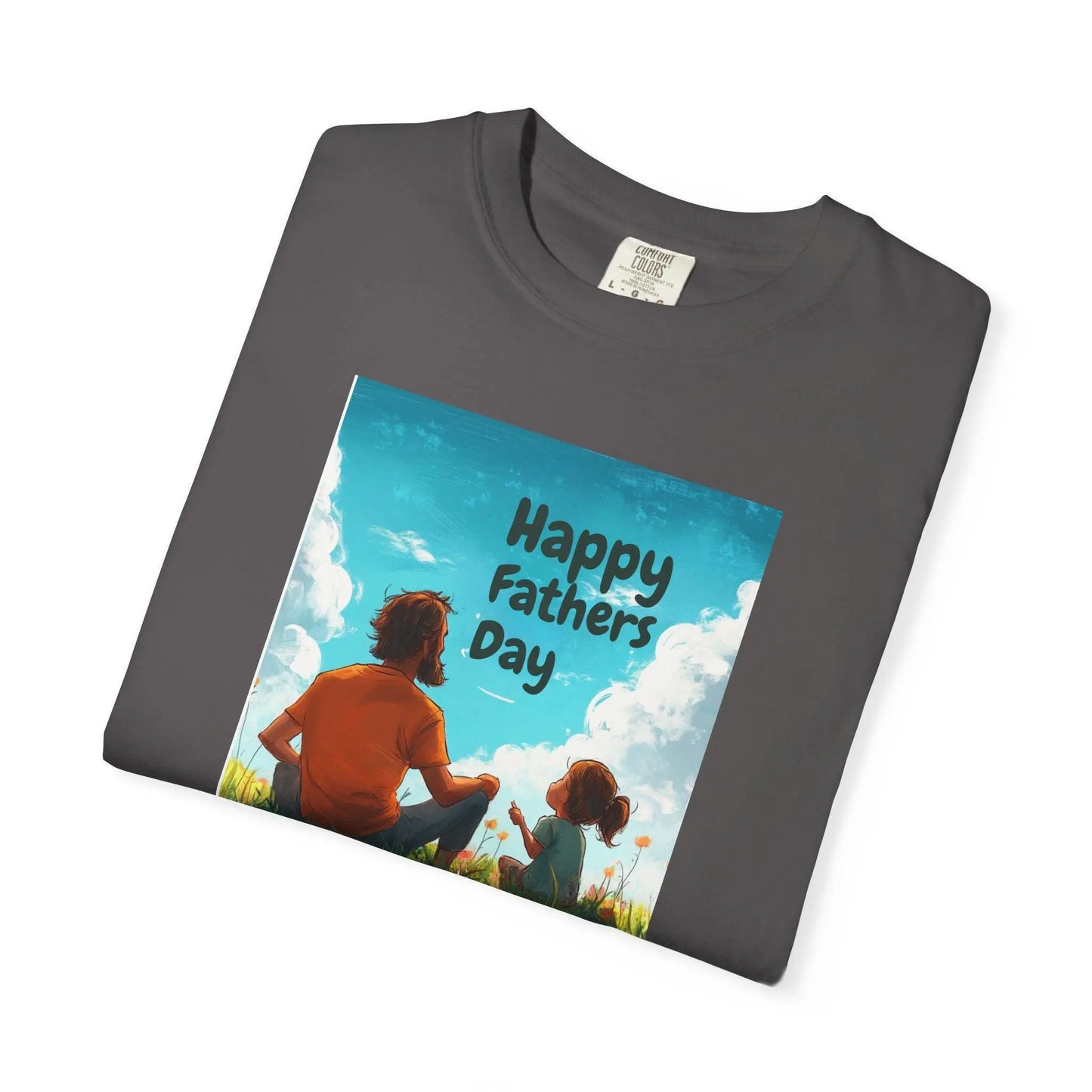 Happy Fathers Day Unisex Garment-Dyed T-Shirt - Gift for Grandpa, Dad, Step Dad & Couples Father's Day Tee - Toddcraft