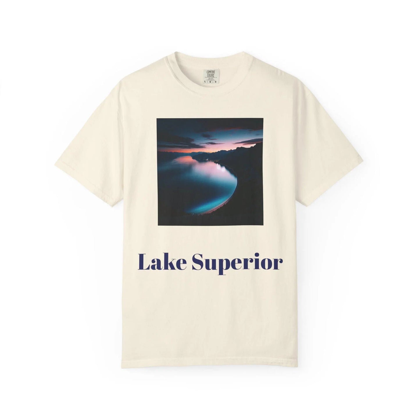 Lake Superior Unisex Garment-Dyed T-Shirt Great Lakes Vintage Tee, Outdoor Adventure Shirt, Nature Lover Gift, Retro Scenic Graphic - Toddcraft