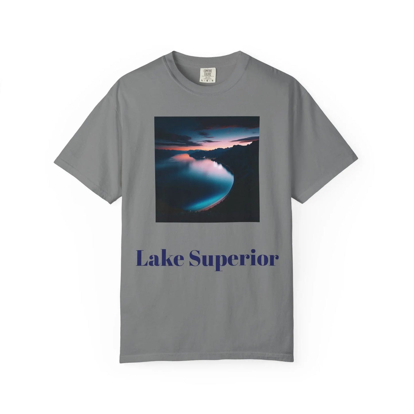 Lake Superior Unisex Garment-Dyed T-Shirt Great Lakes Vintage Tee, Outdoor Adventure Shirt, Nature Lover Gift, Retro Scenic Graphic - Toddcraft