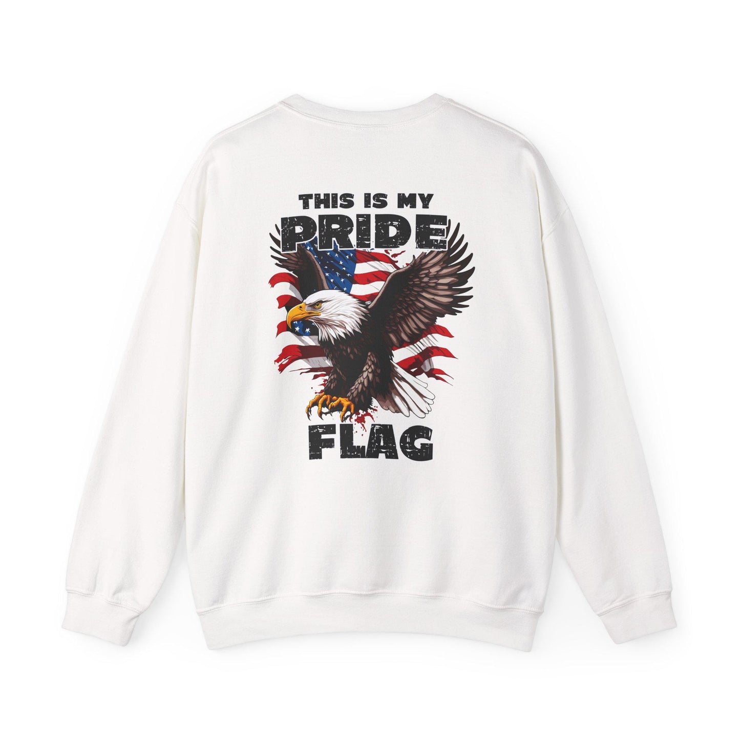 USA Pride Flag Sweatshirt Patriotic 4th of July Crewneck Red White Blue Independence Day Stars Unisex Heavy Blend
