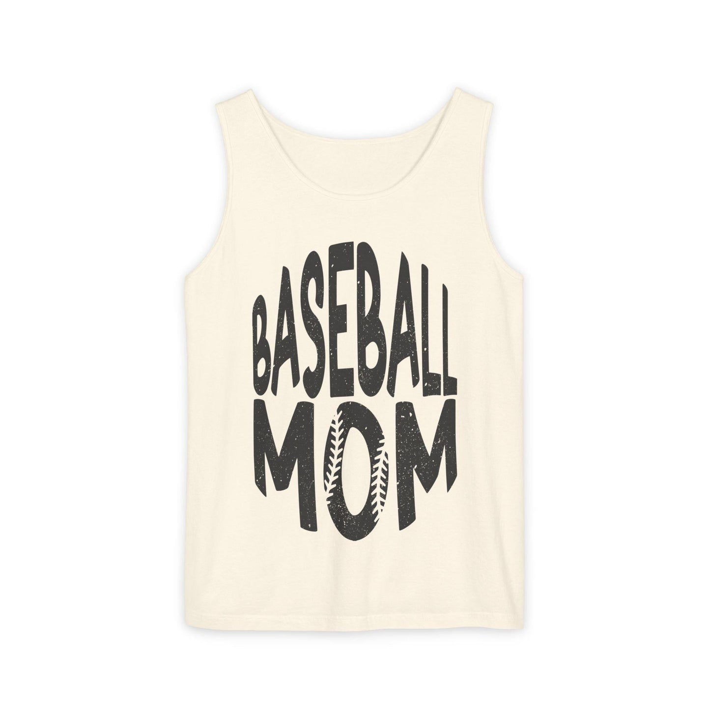 Baseball Mom Unisex Garment-Dyed Tank Top Game Day Sports Mom Shirt, Cute Athletic Summer Tee, Soft Vintage Baseball Fan Gift - Toddcraft