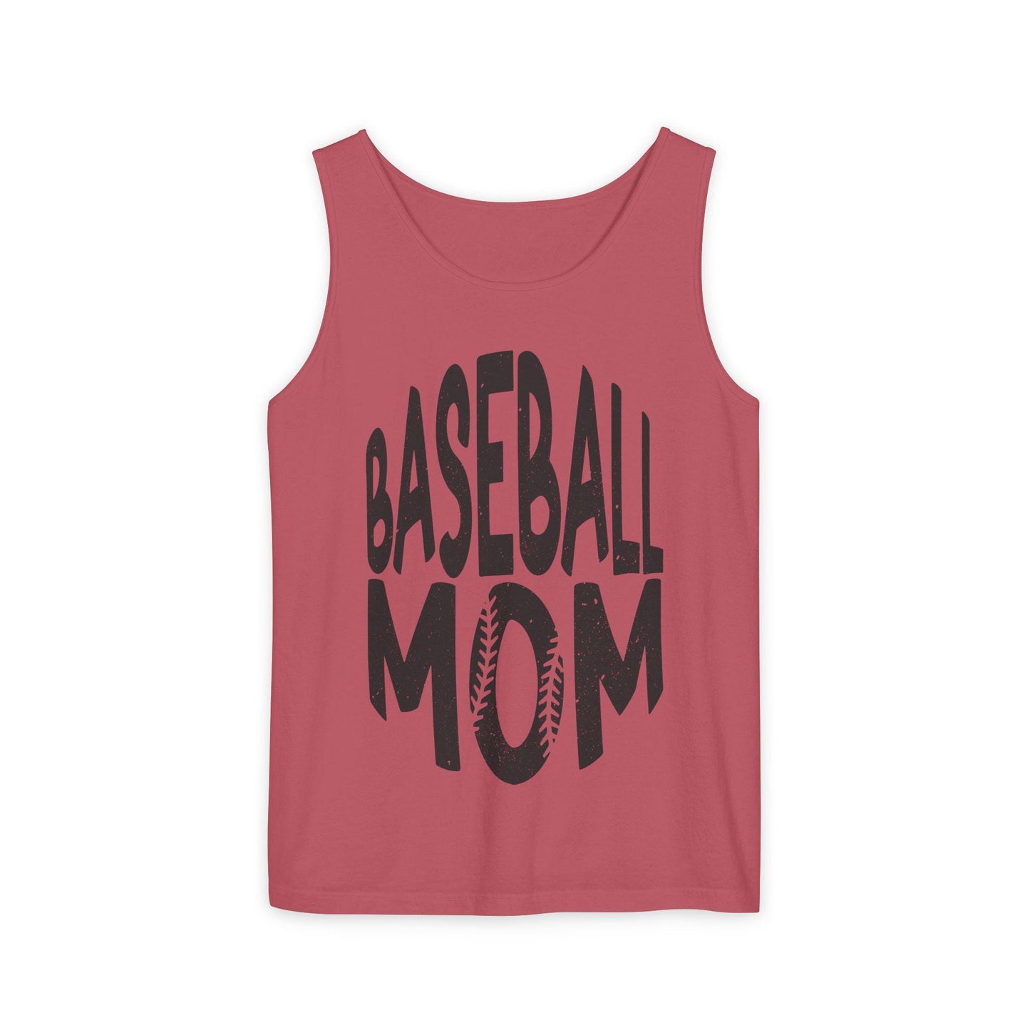 Baseball Mom Unisex Garment-Dyed Tank Top Game Day Sports Mom Shirt, Cute Athletic Summer Tee, Soft Vintage Baseball Fan Gift - Toddcraft