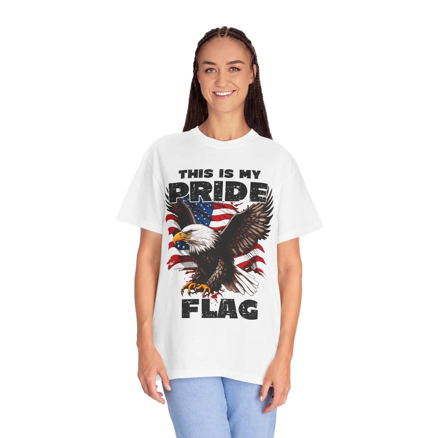 Patriotic Pride Flag with American Falcon - 4th of July USA Independence Day Stars & Stripes Red White Blue - Toddcraft