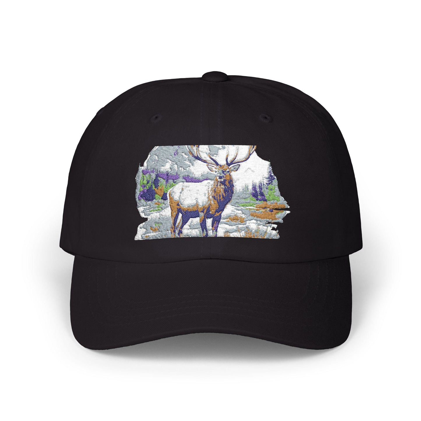 Elk Mountains Dad Cap - Classic Hunter Hat, Nature Lover Gifts, Outdoorsman Snapback, Forest Wildlife Adjustable Baseball Cap